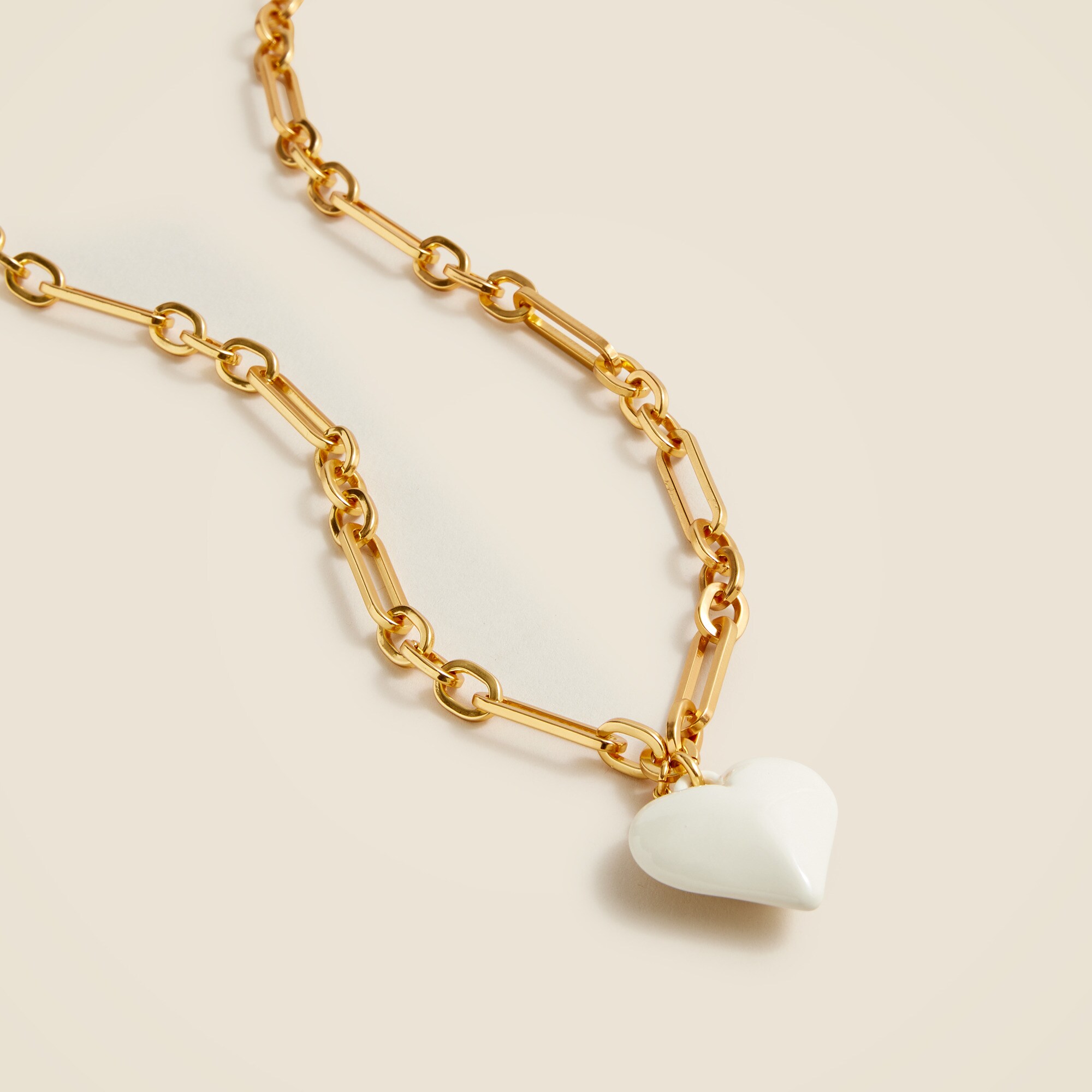 Enamel heart pendant necklace