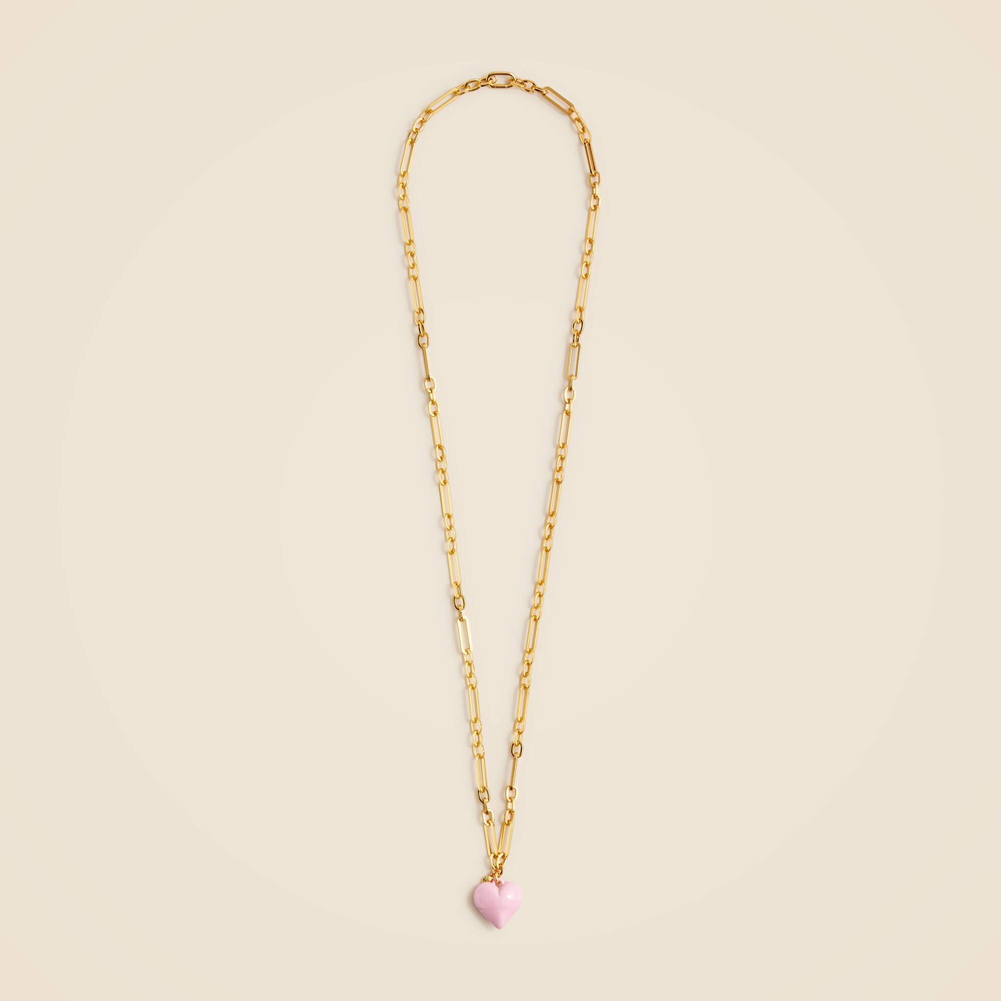  Enamel heart pendant necklace