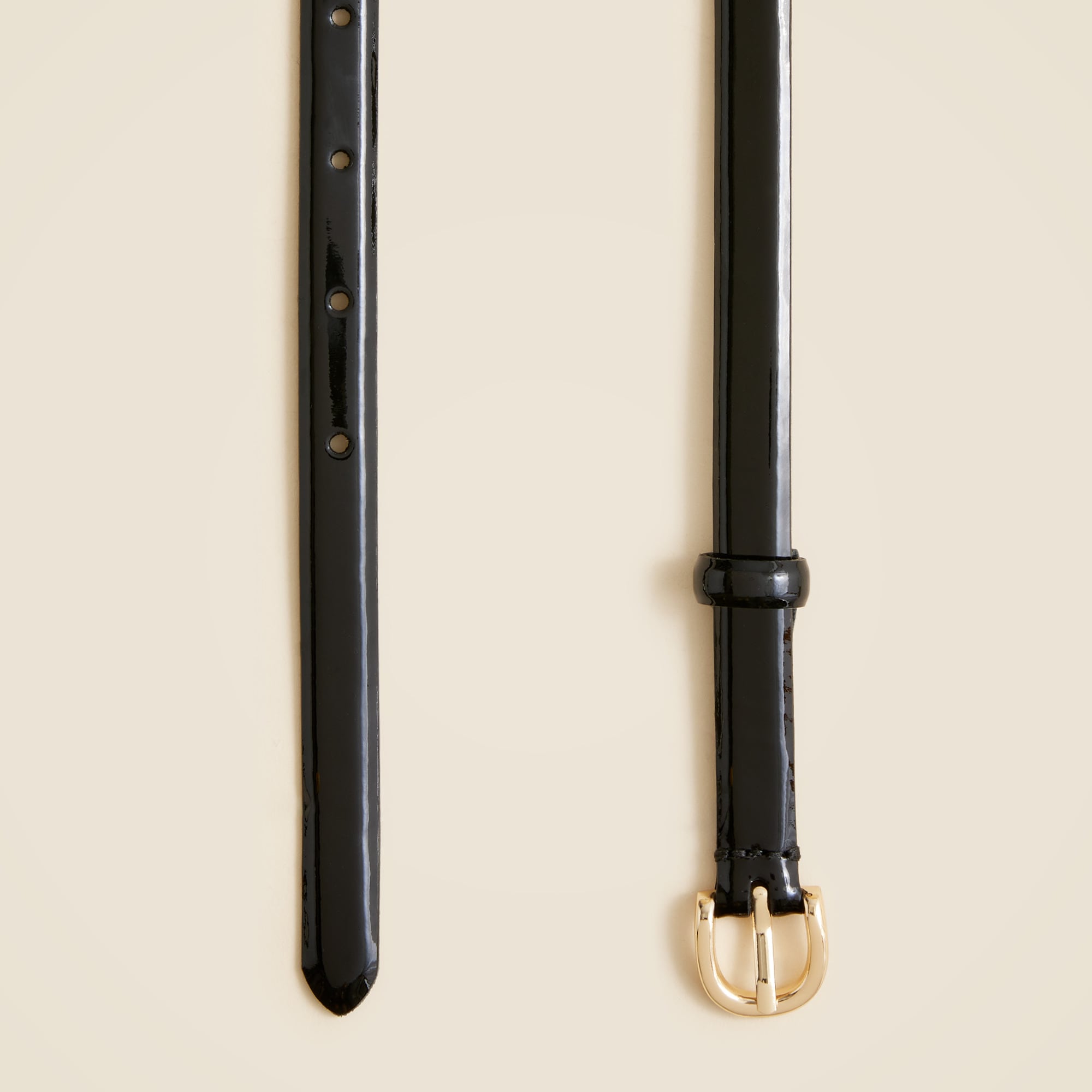 Skinny Italian leather belt