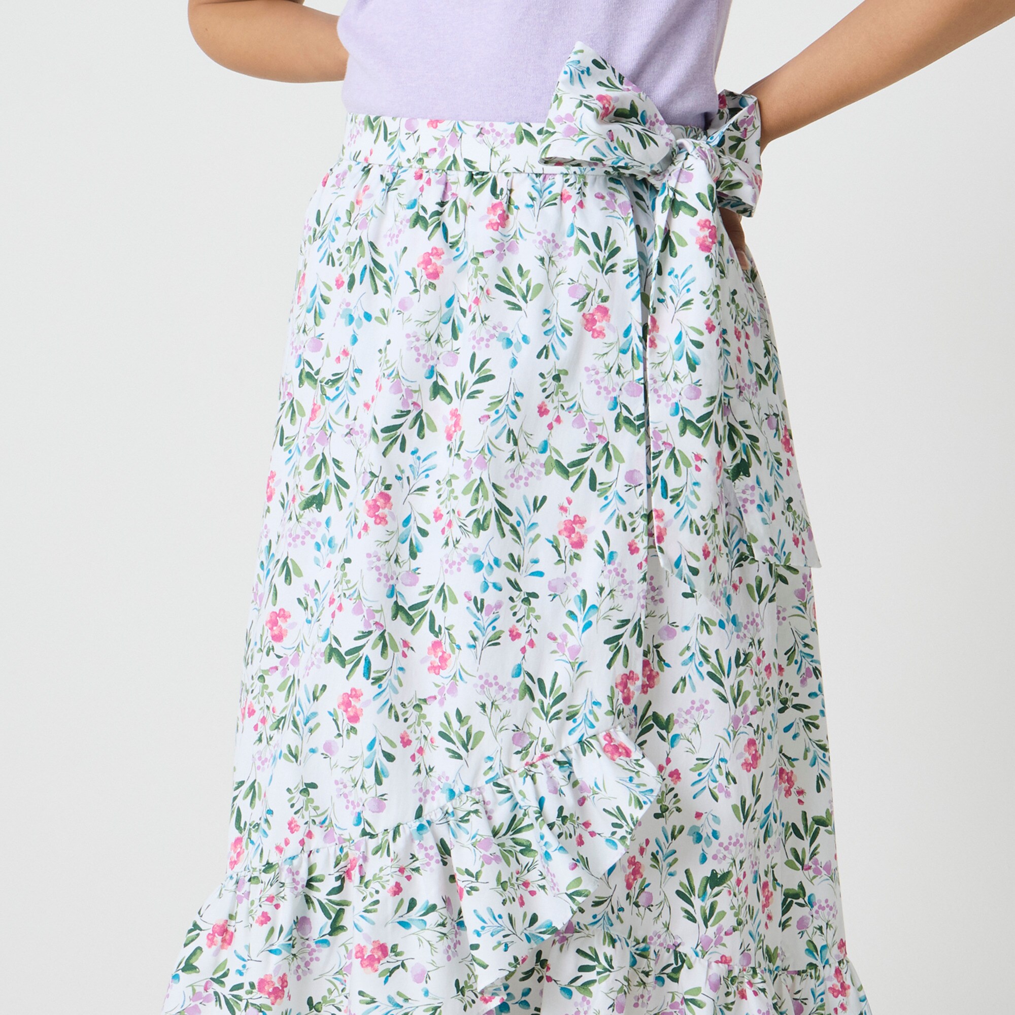 Poplin Midi Wrap Skirt For Women | Factory display picture 1