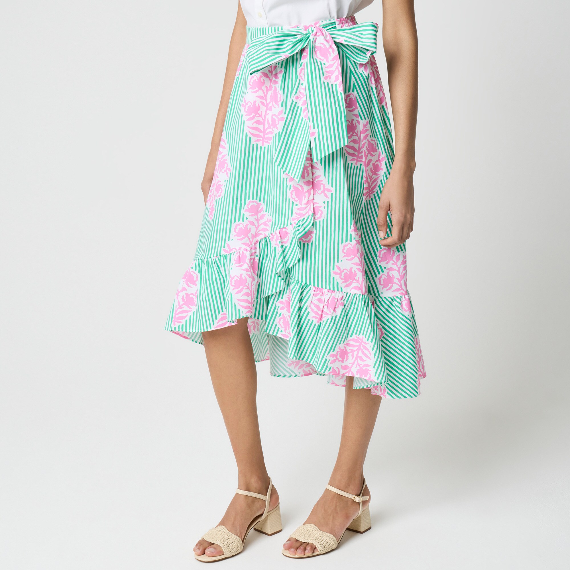Poplin Midi Wrap Skirt For Women | Factory display picture 1