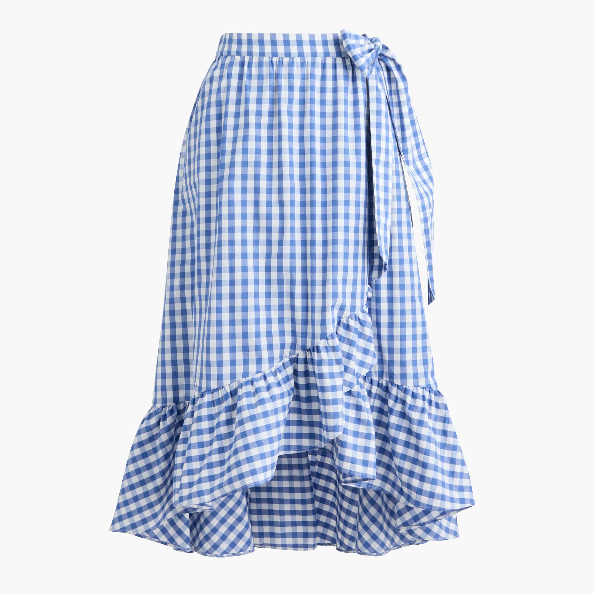 Poplin midi wrap skirt