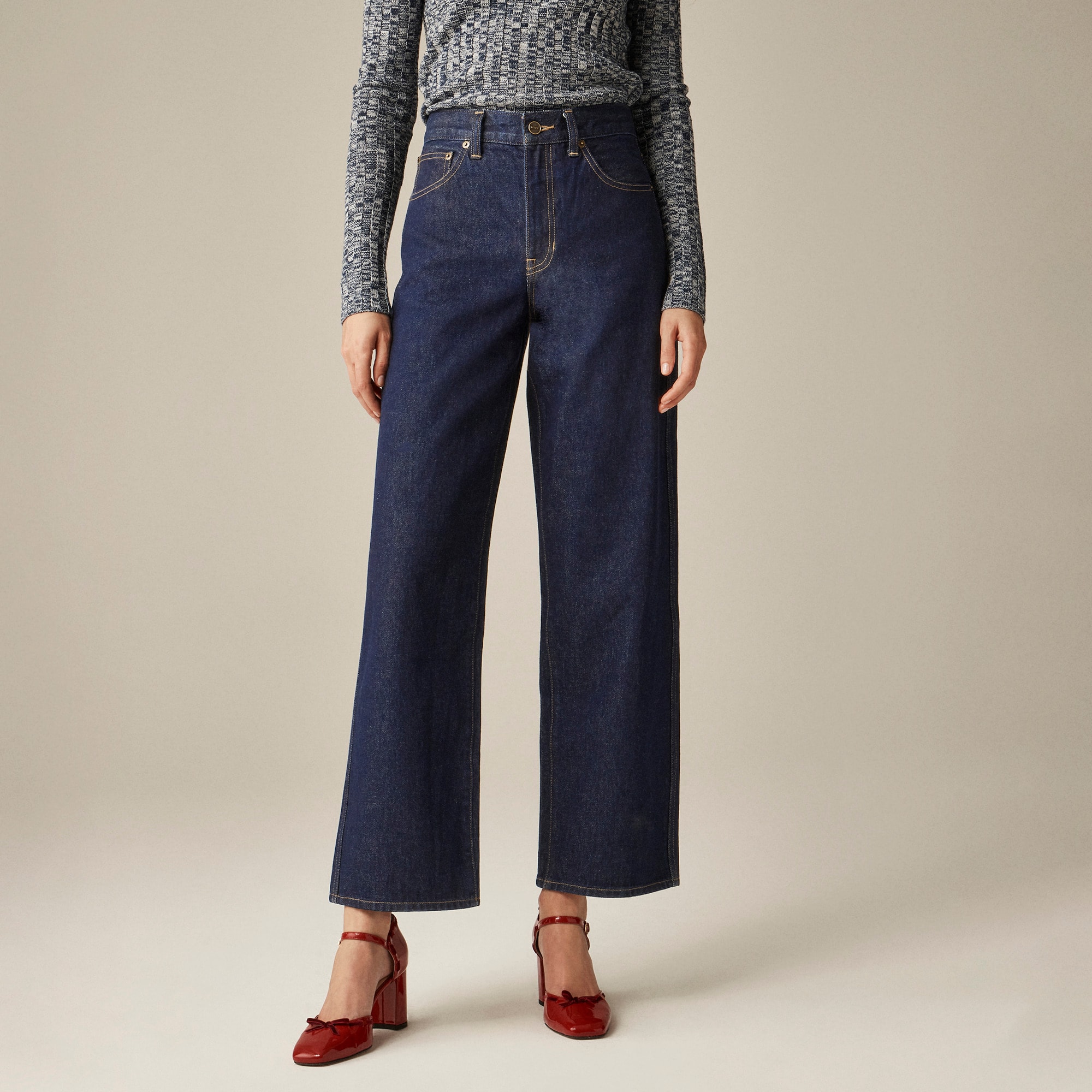 Everyday wide-leg ankle jean in rigid