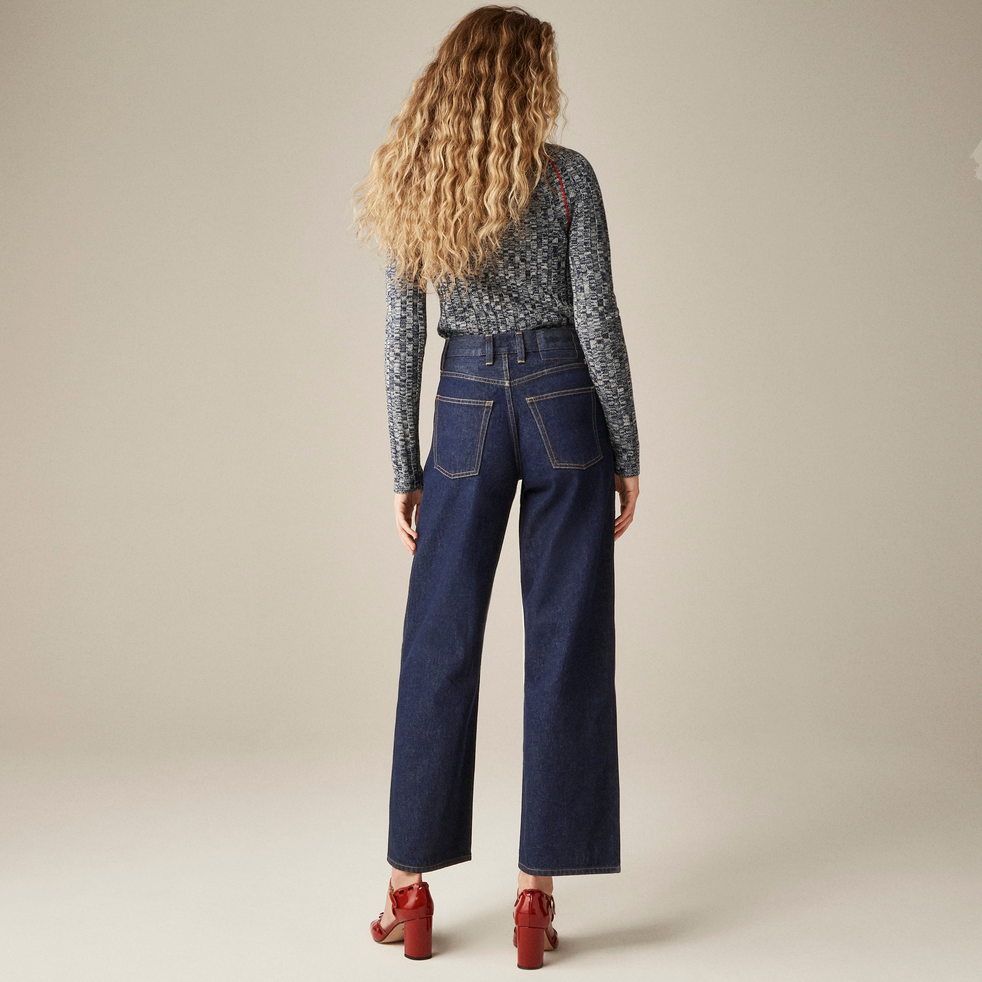 Everyday wide-leg ankle jean in rigid