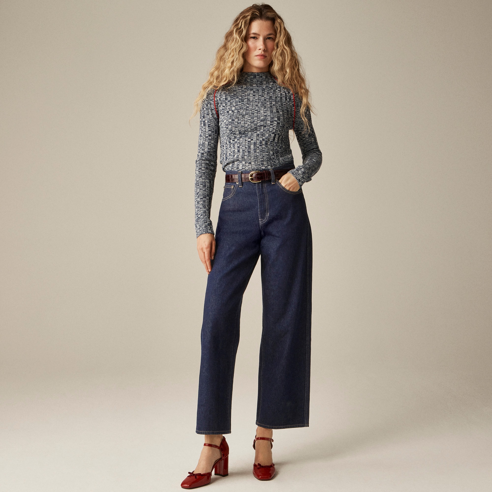Everyday wide-leg ankle jean in rigid
