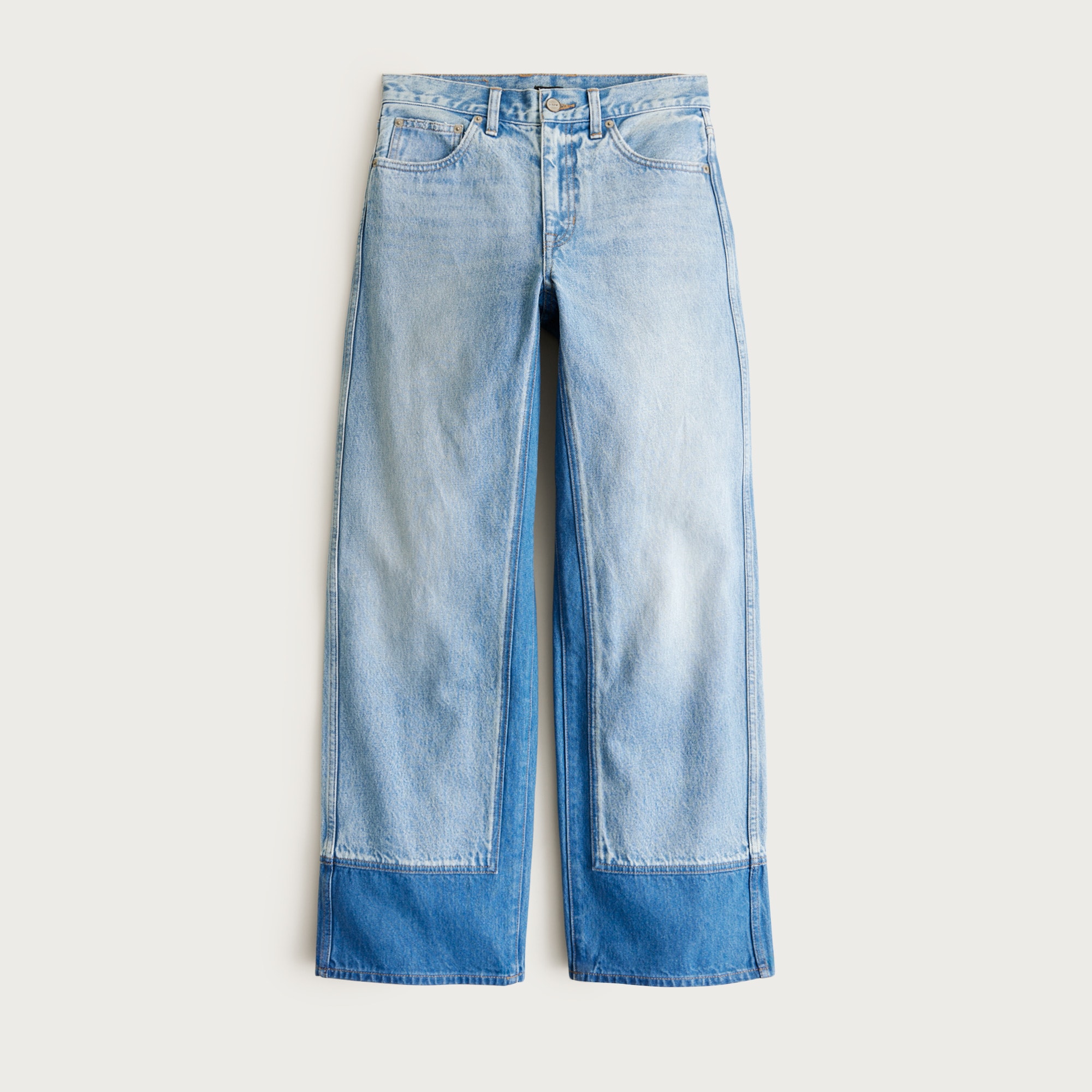  Everyday wide-leg ankle jean with washblocking