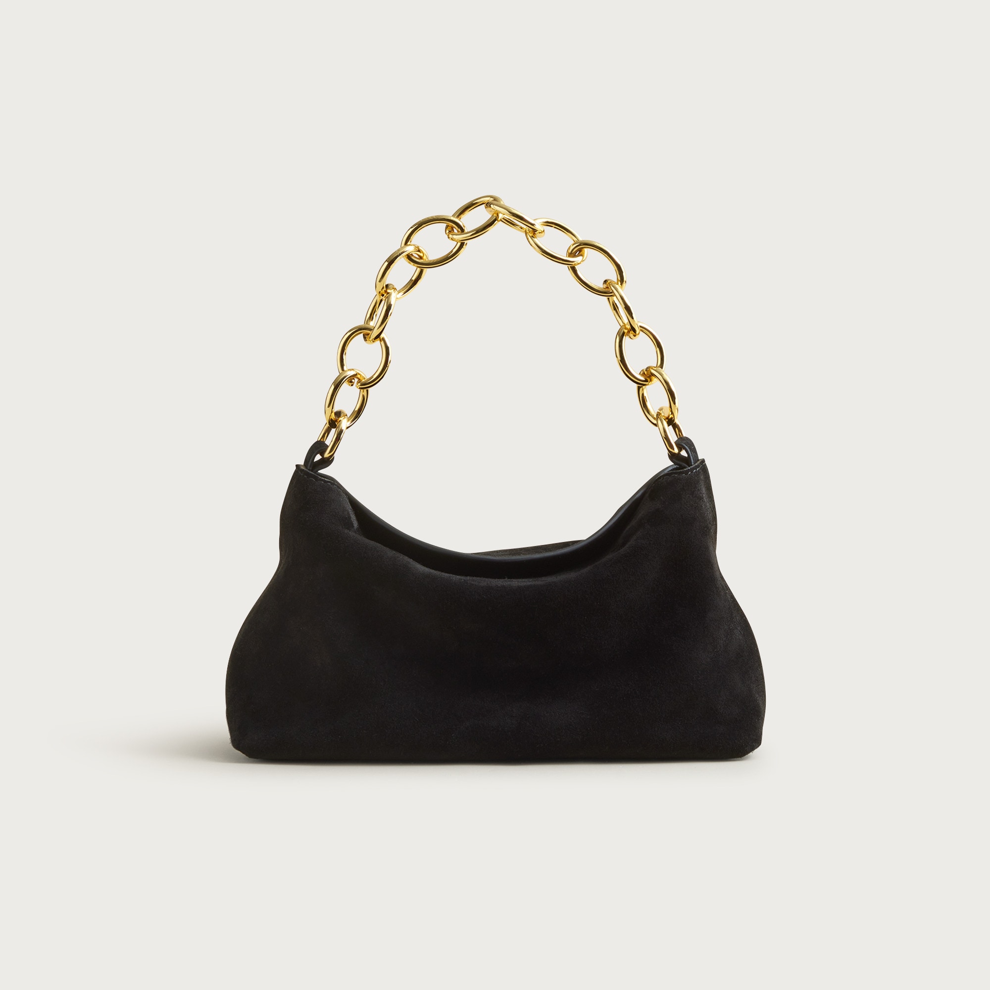 Berkeley small chainlink shoulder bag in suede