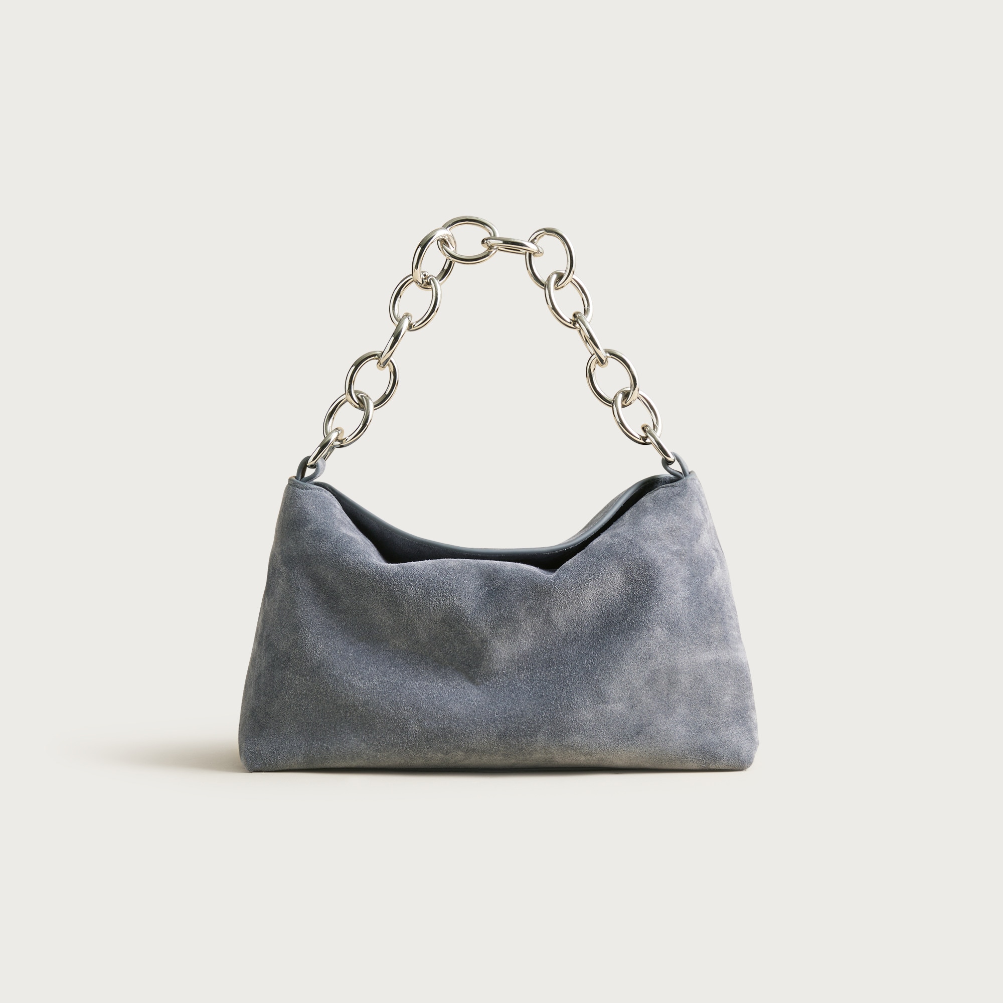  Berkeley small chainlink shoulder bag in suede