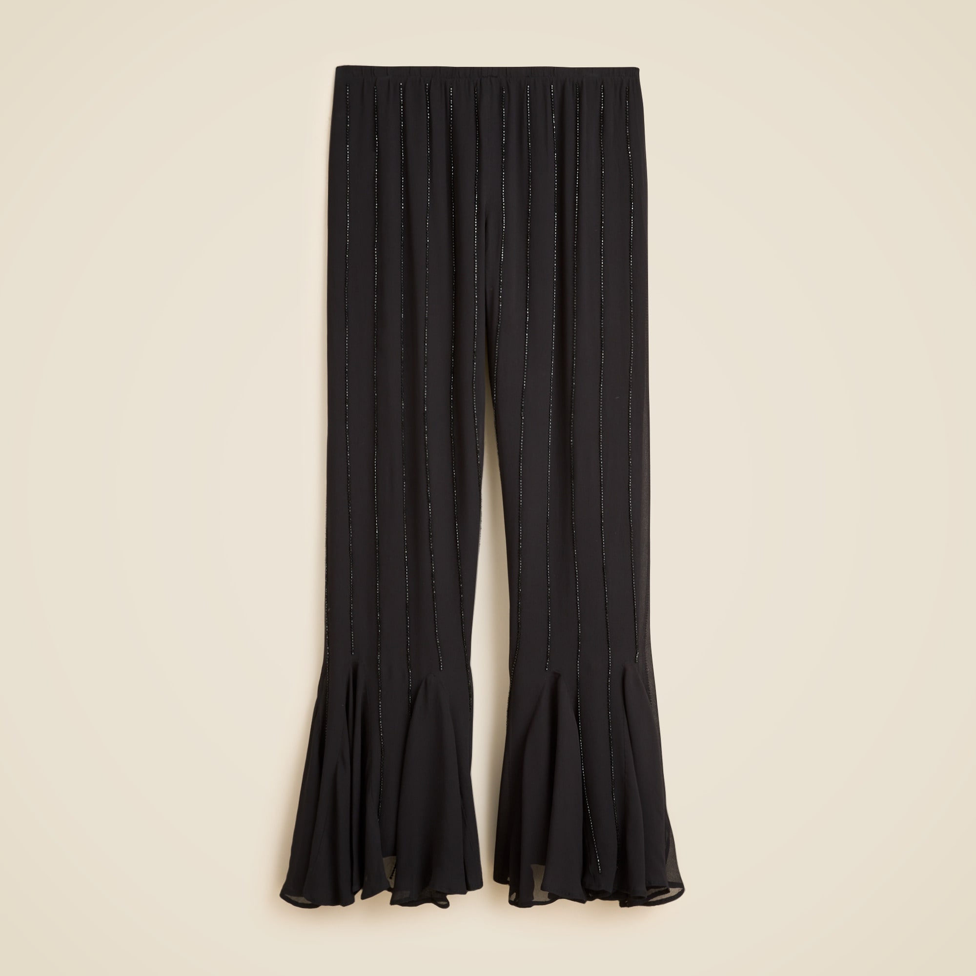 Collection beaded Cosmo pant with flounce hem