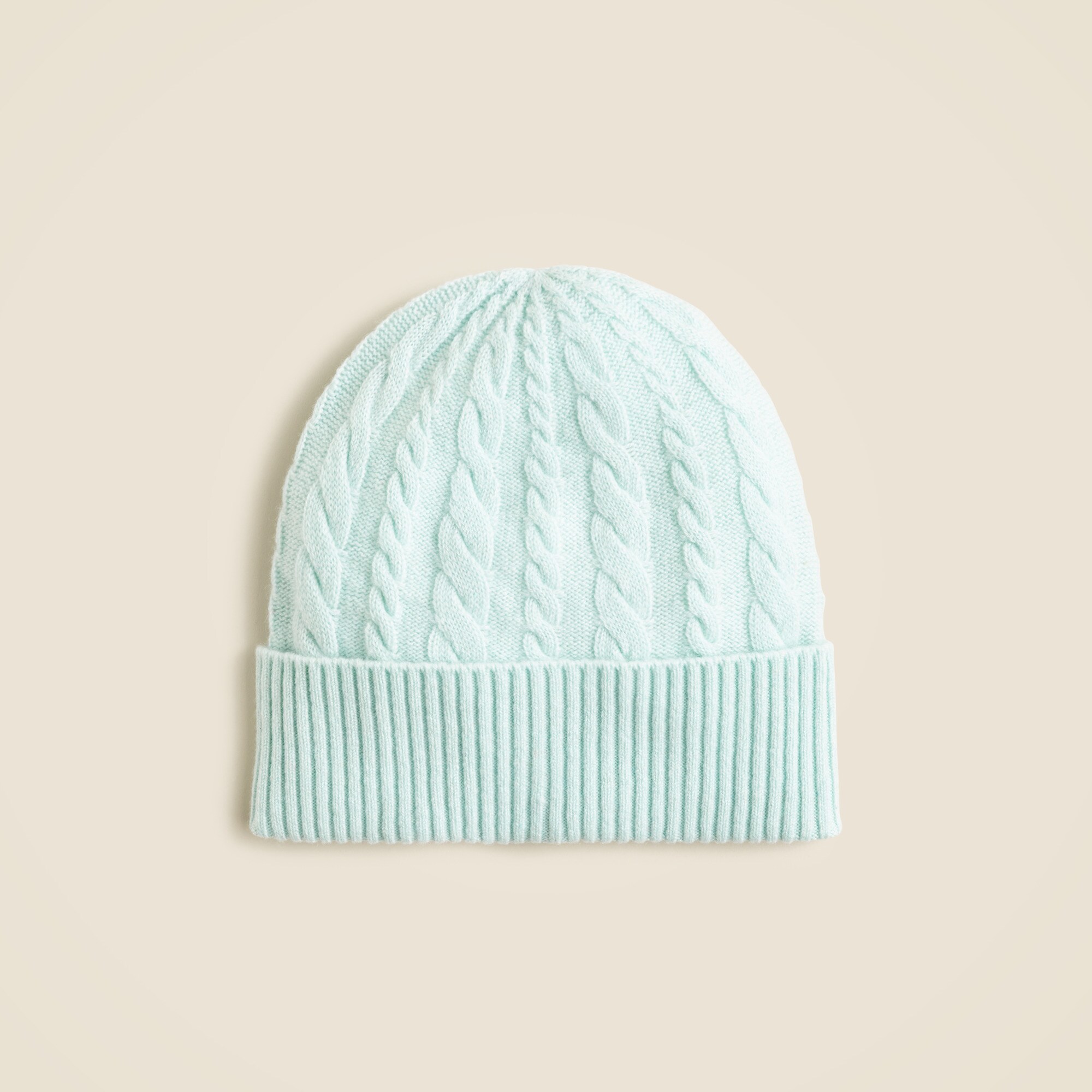  Cashmere cable-knit beanie