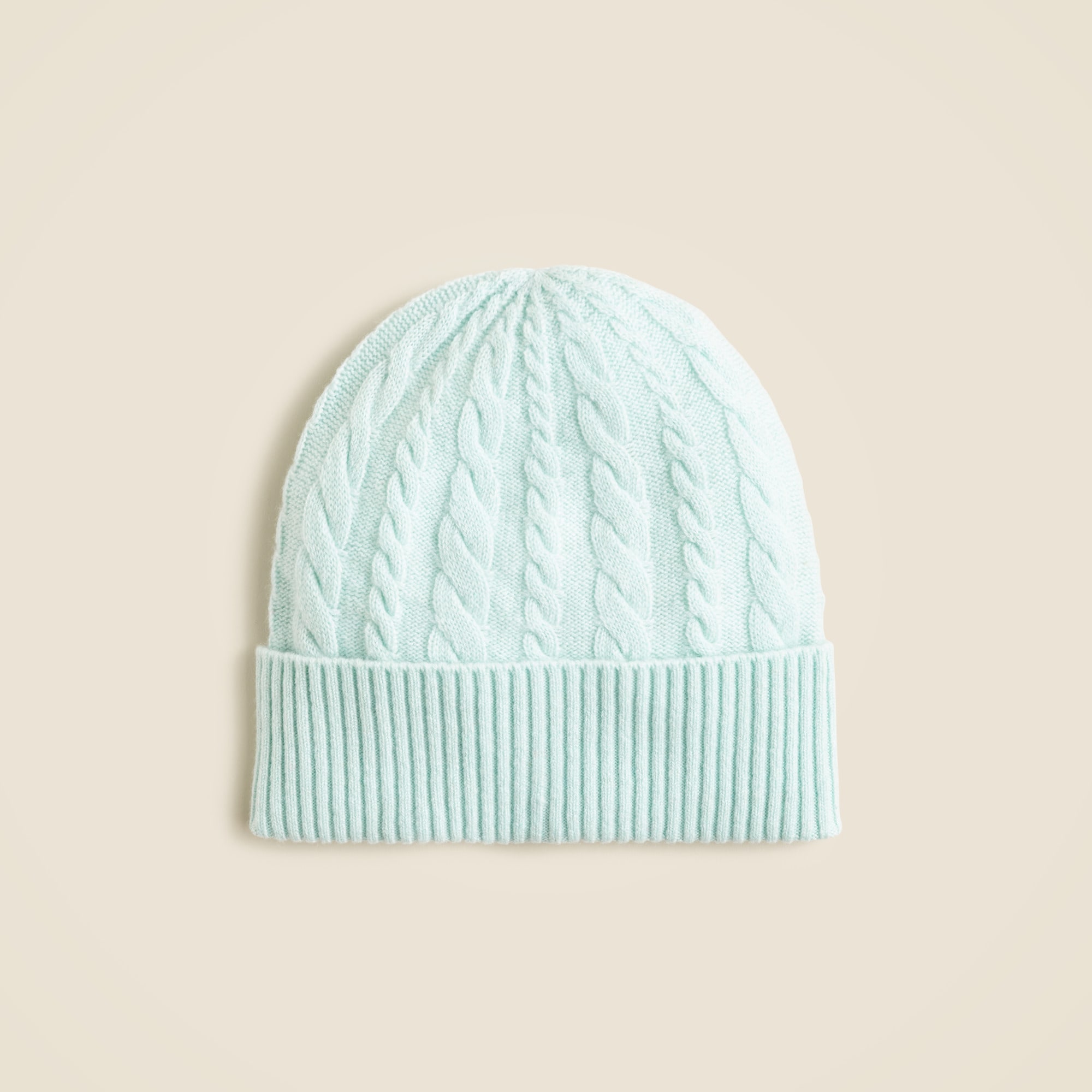 Cashmere cable-knit beanie