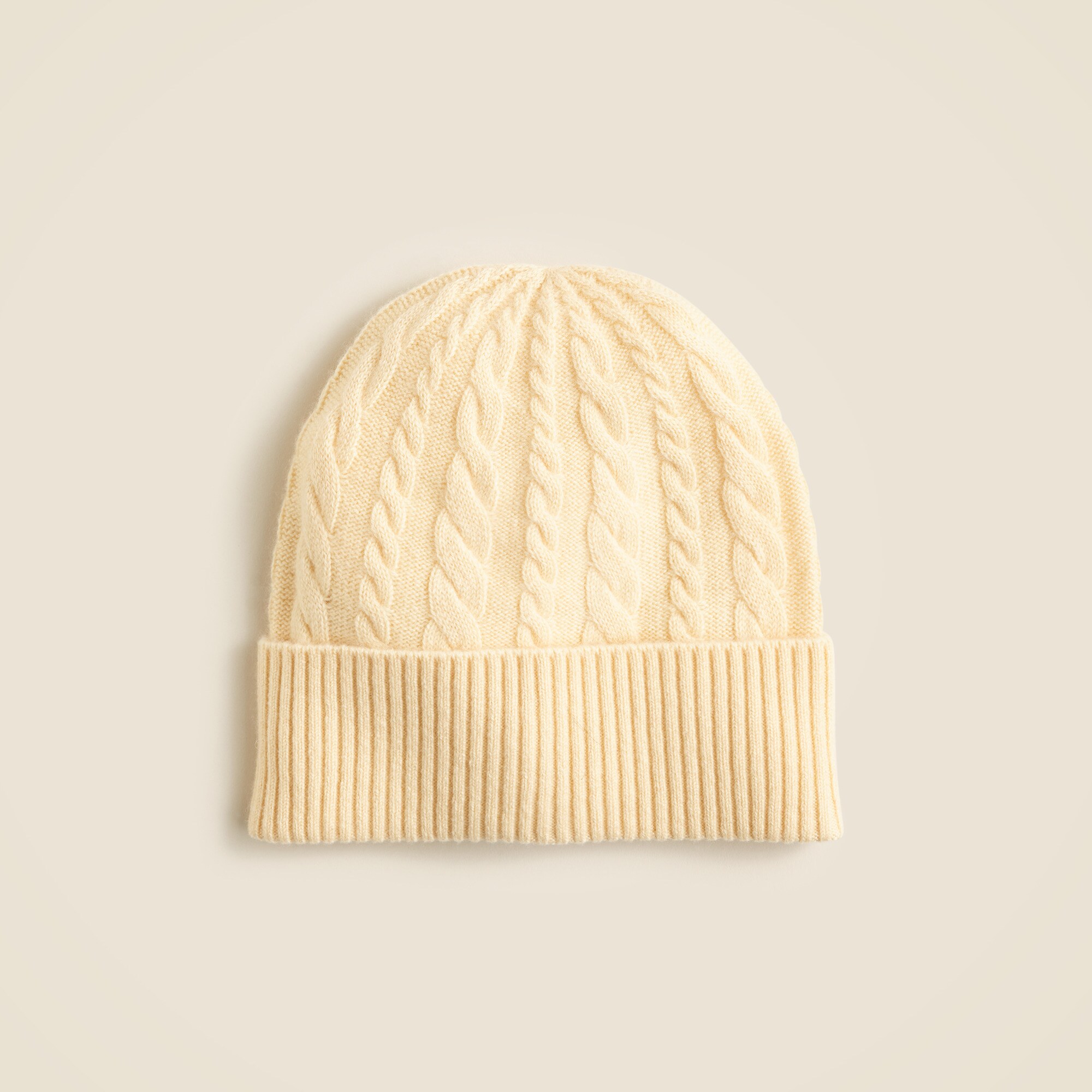  Cashmere cable-knit beanie