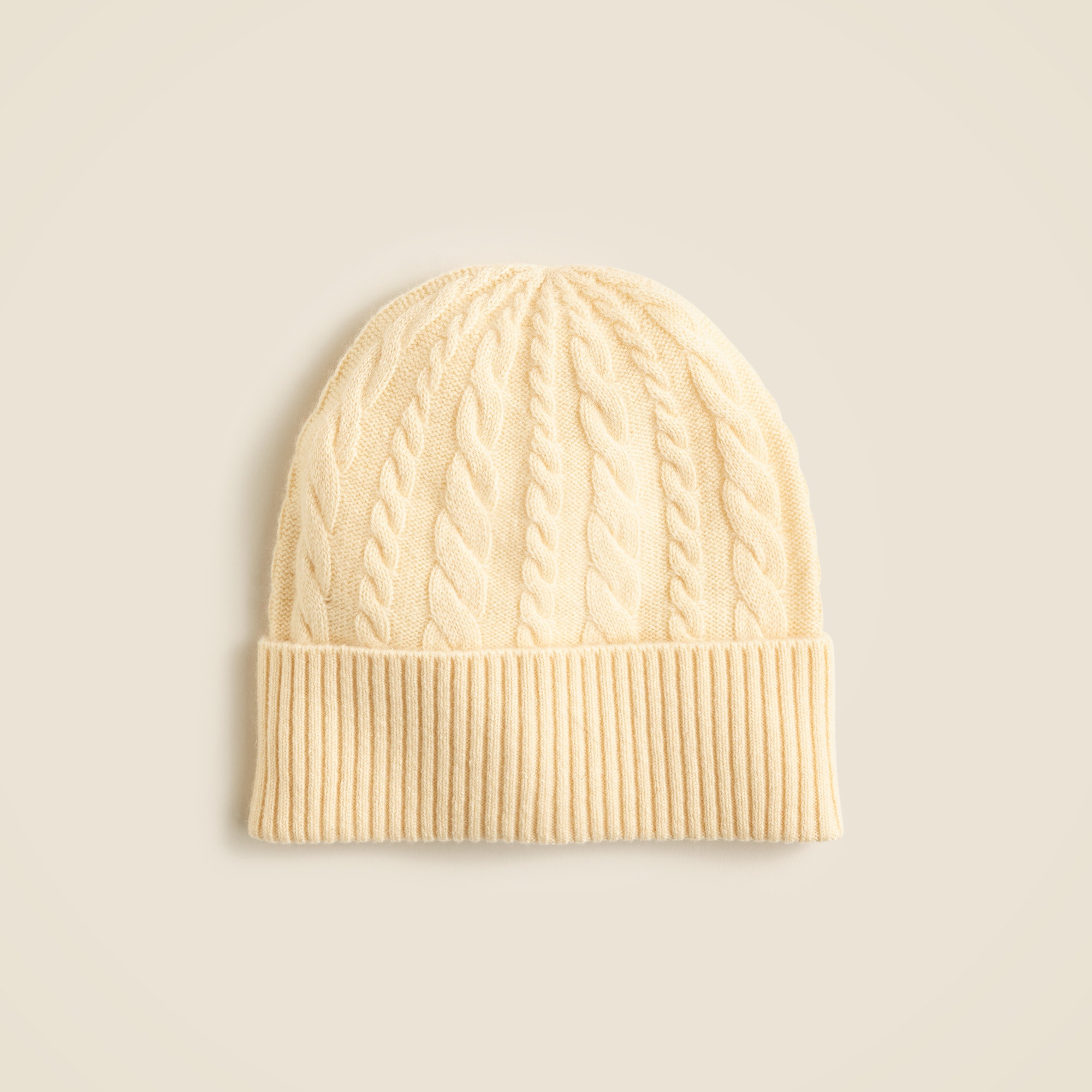 Cashmere cable-knit beanie