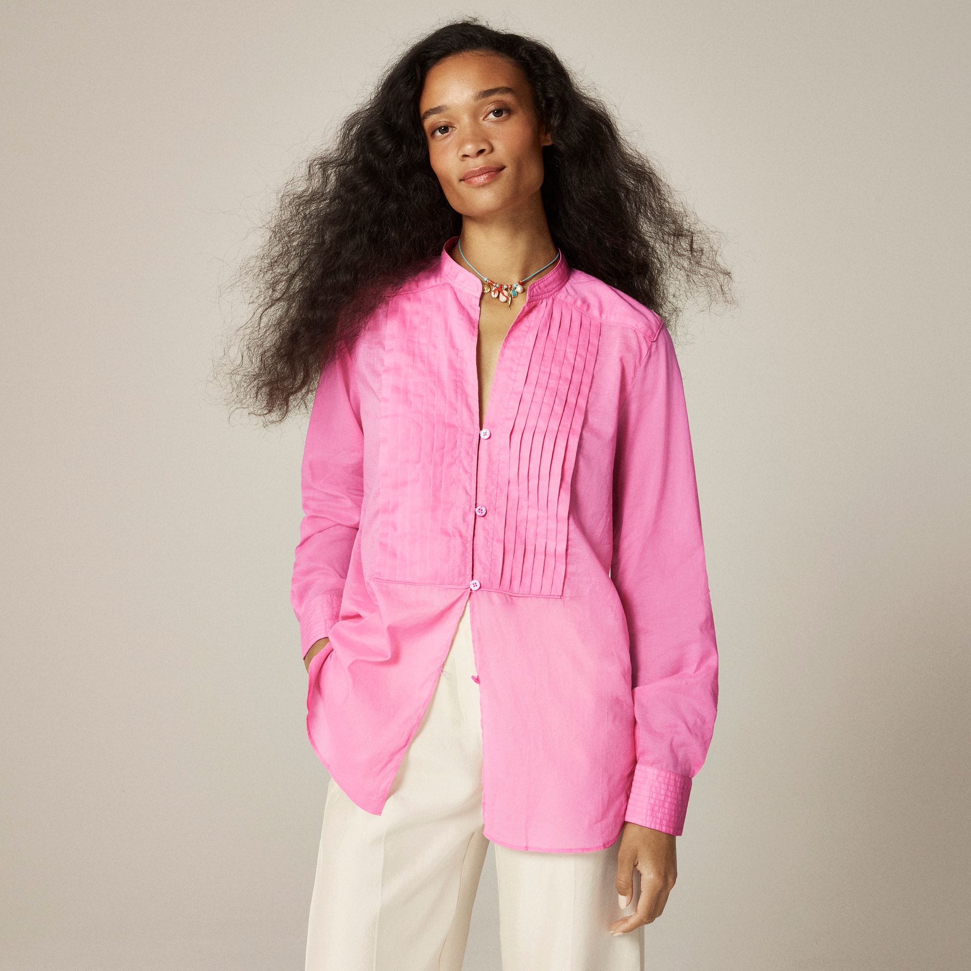 Pintuck Top In Cotton Voile For Women | J.Crew