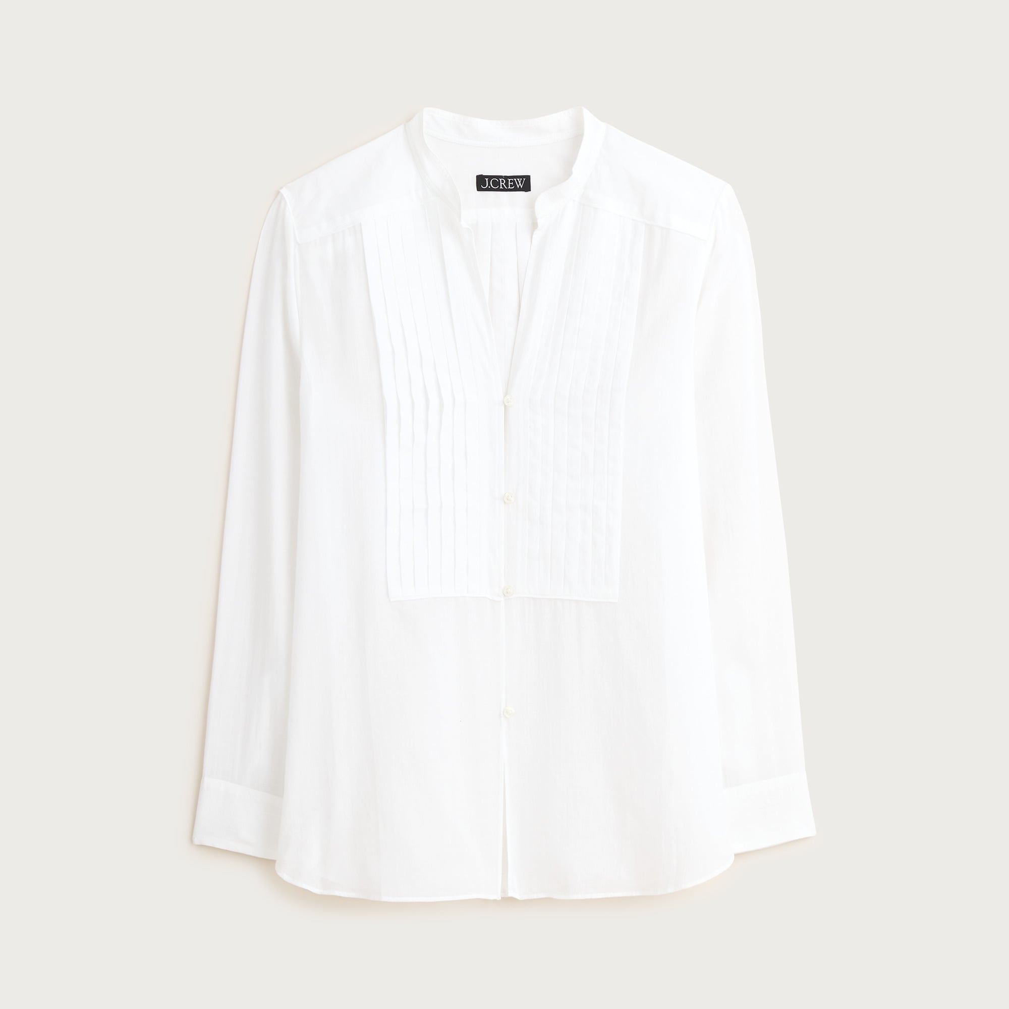 Pintuck top in cotton voile - image 5