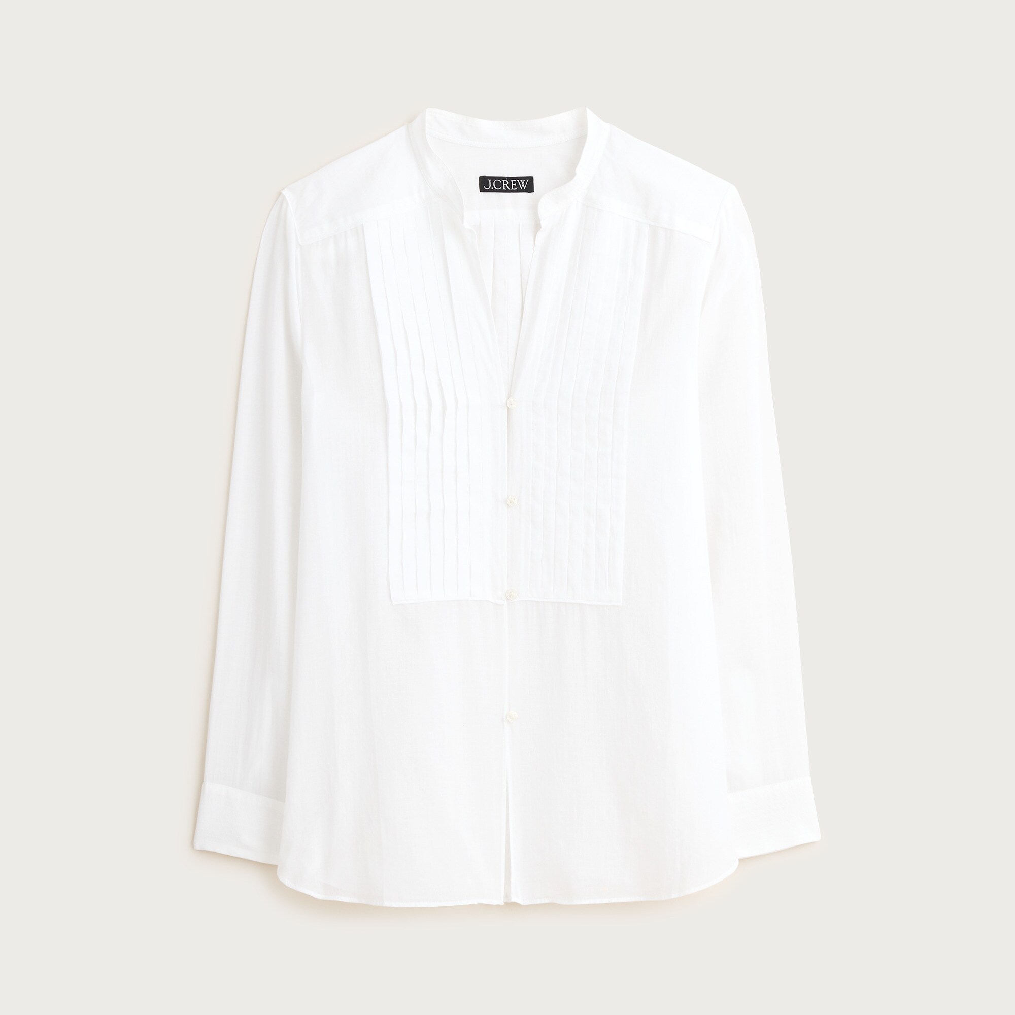 Pintuck top in cotton voile