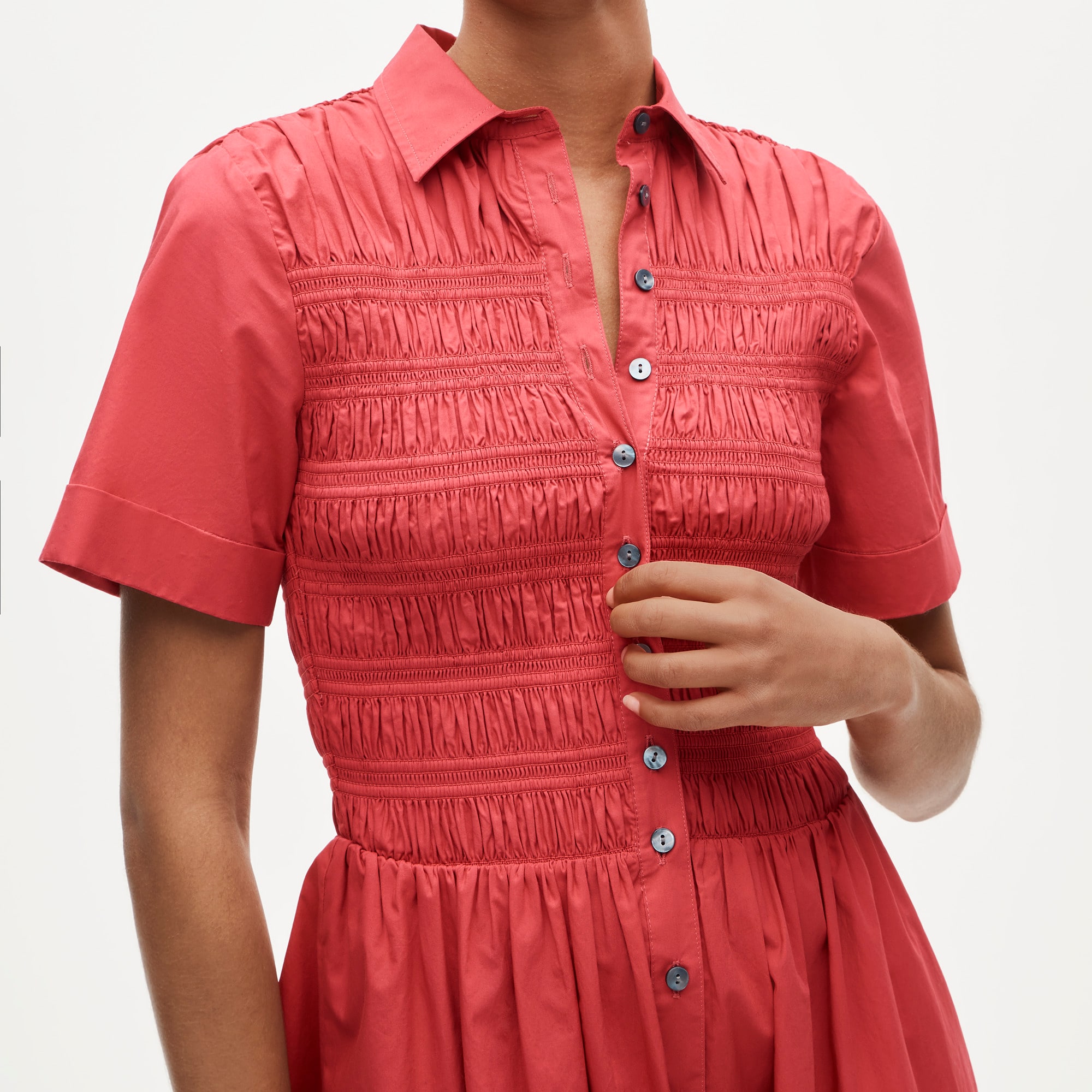 Elsie shirt-dress in cotton poplin