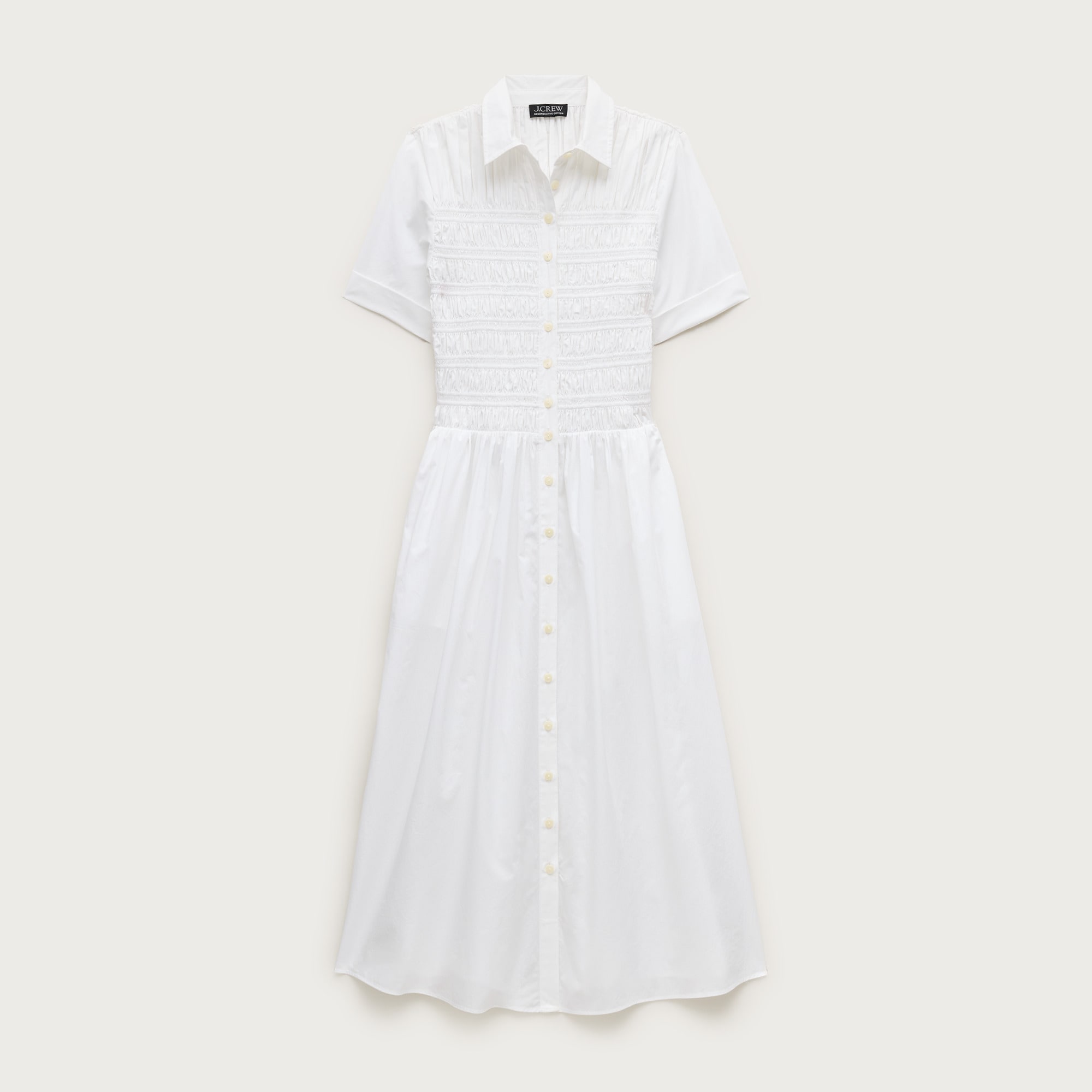 Elsie shirt-dress in cotton poplin from J.Crew - $168