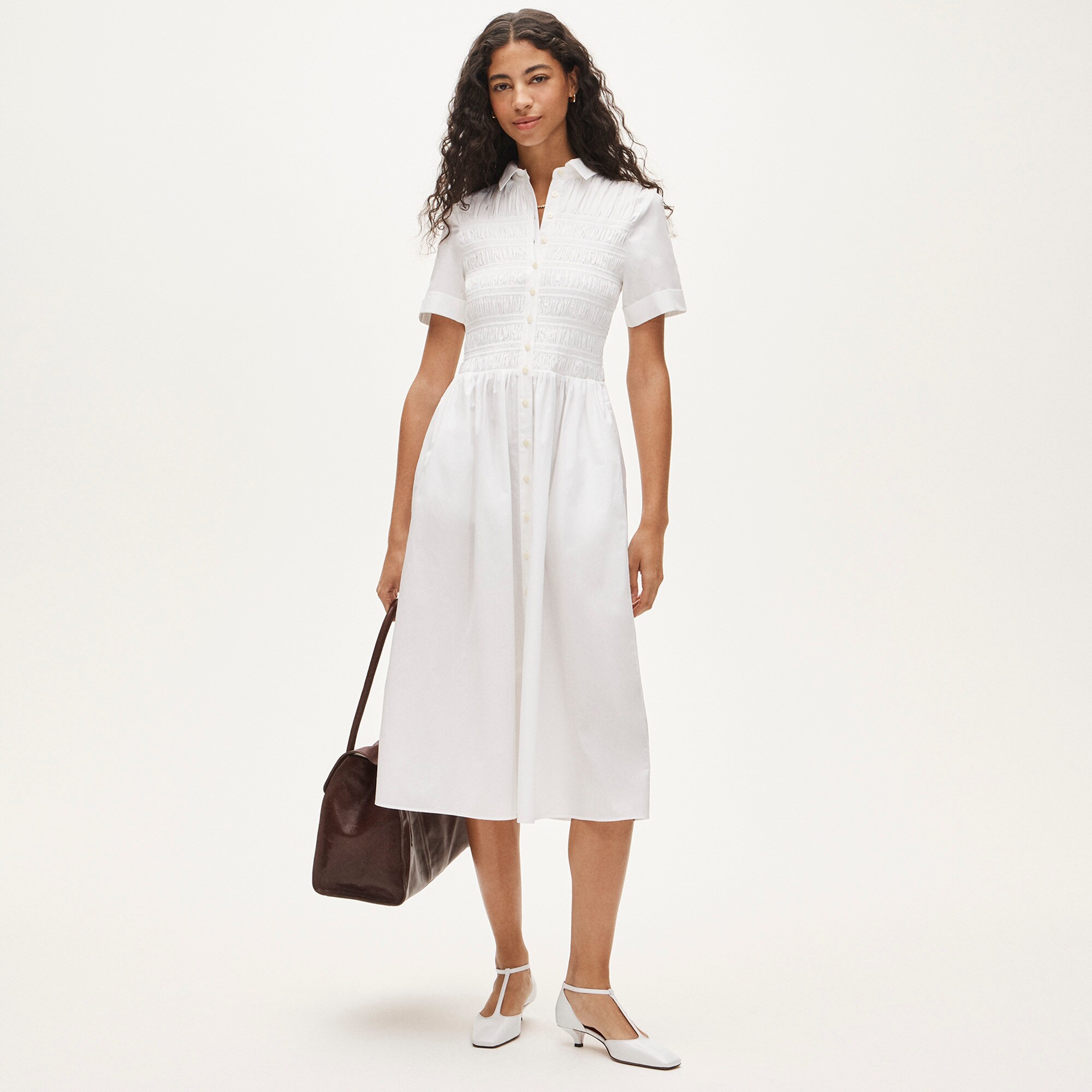 womens Elsie shirt-dress in cotton poplin