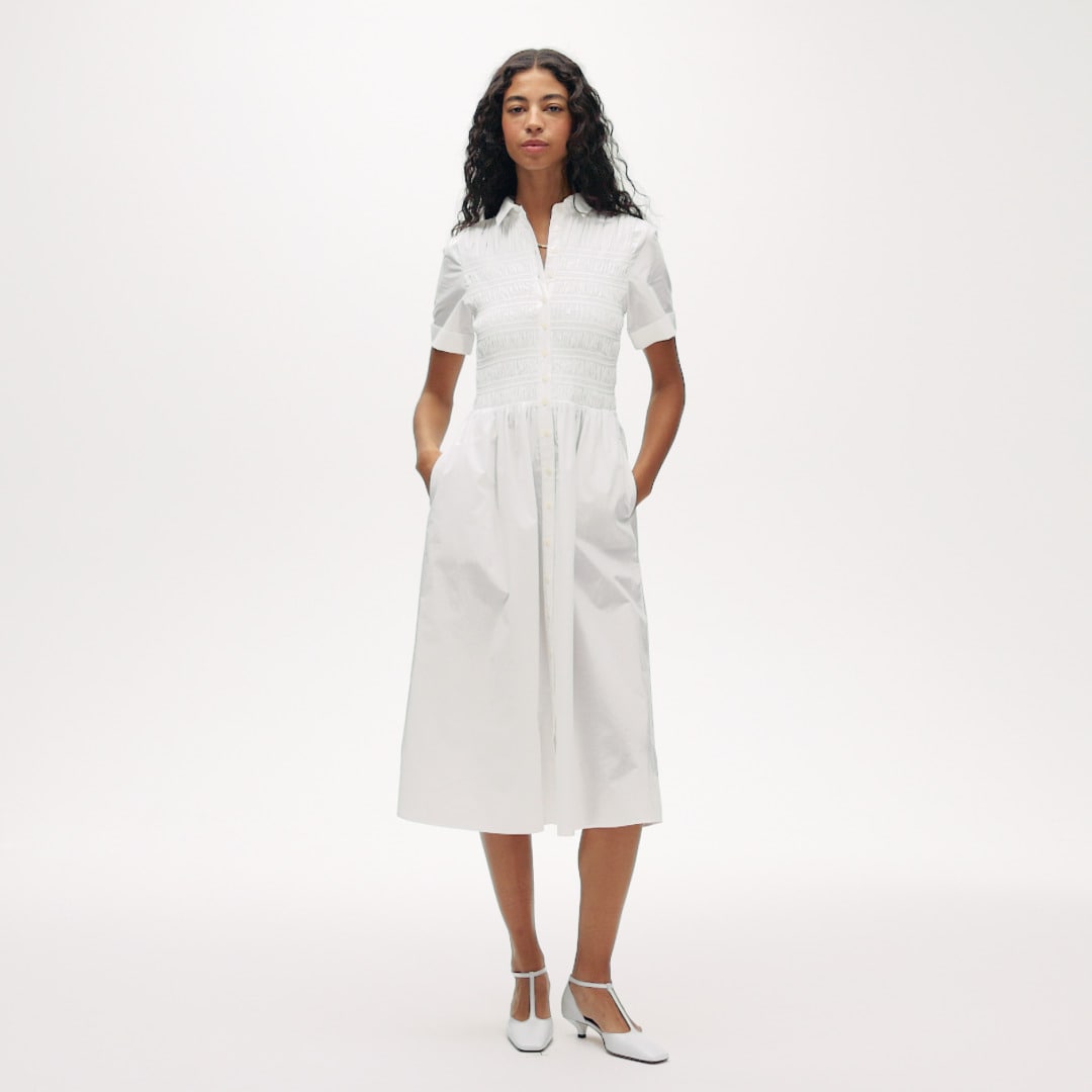 Elsie shirt-dress in cotton poplin
