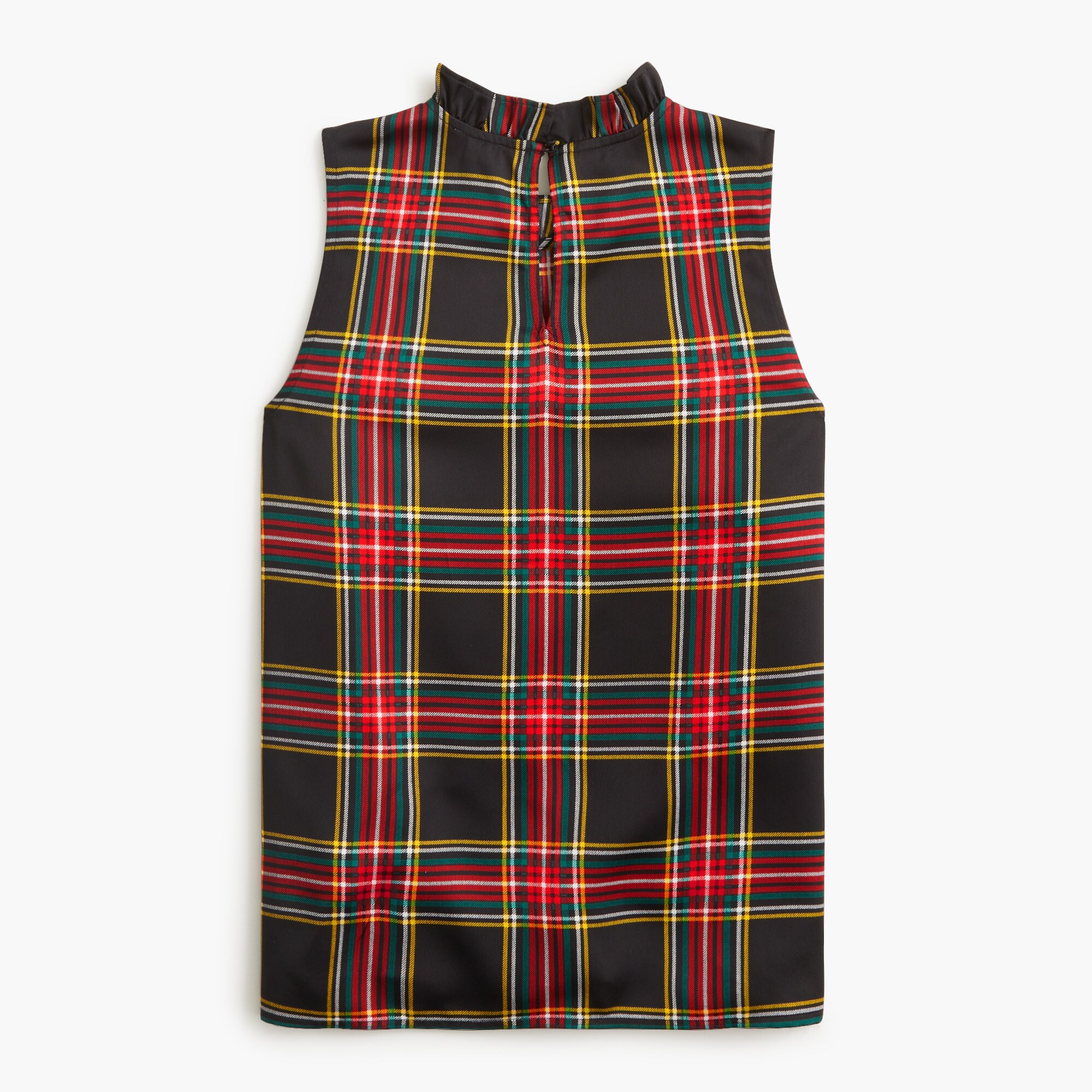 Sleeveless ruffleneck top