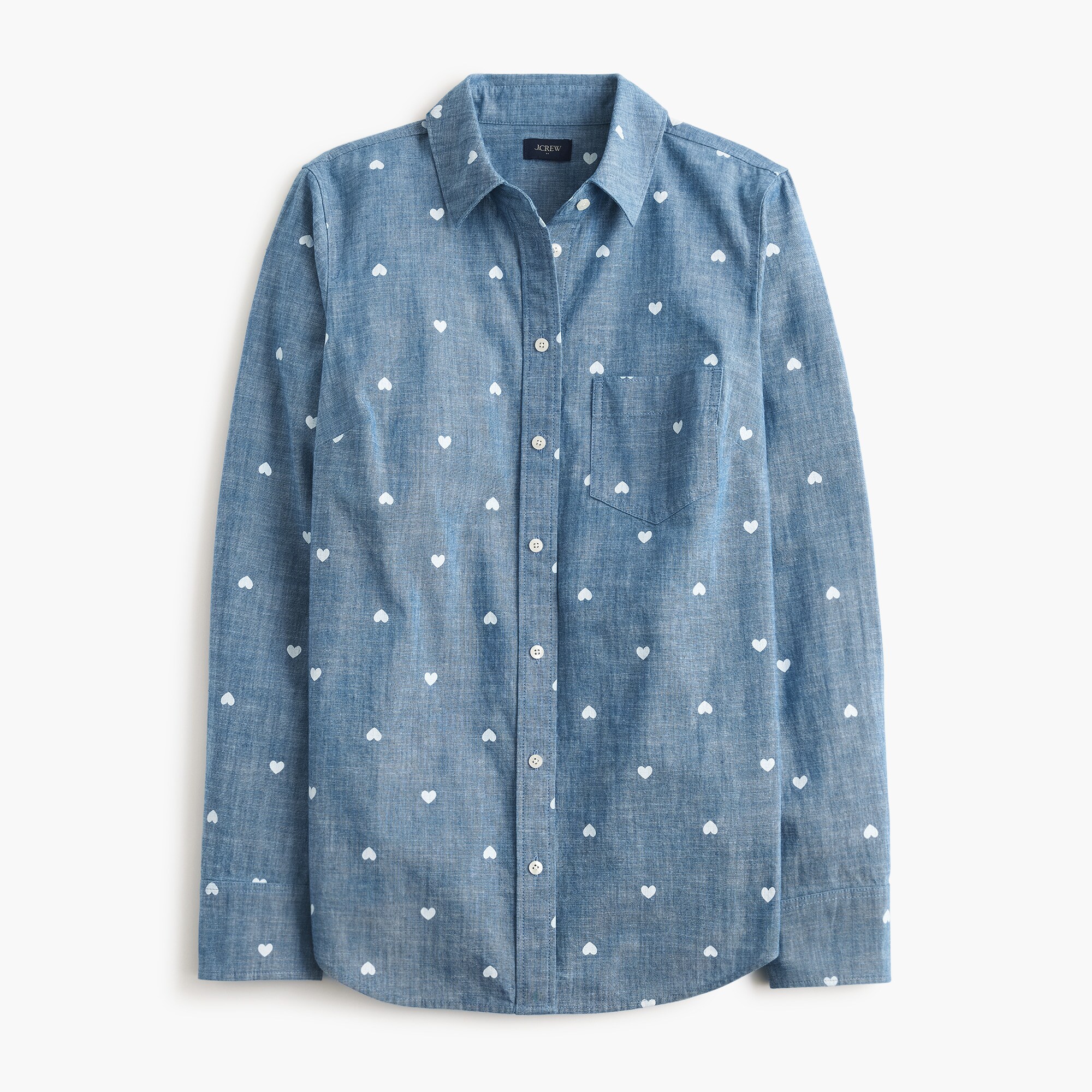 Chambray hearts button-up shirt in signature fit