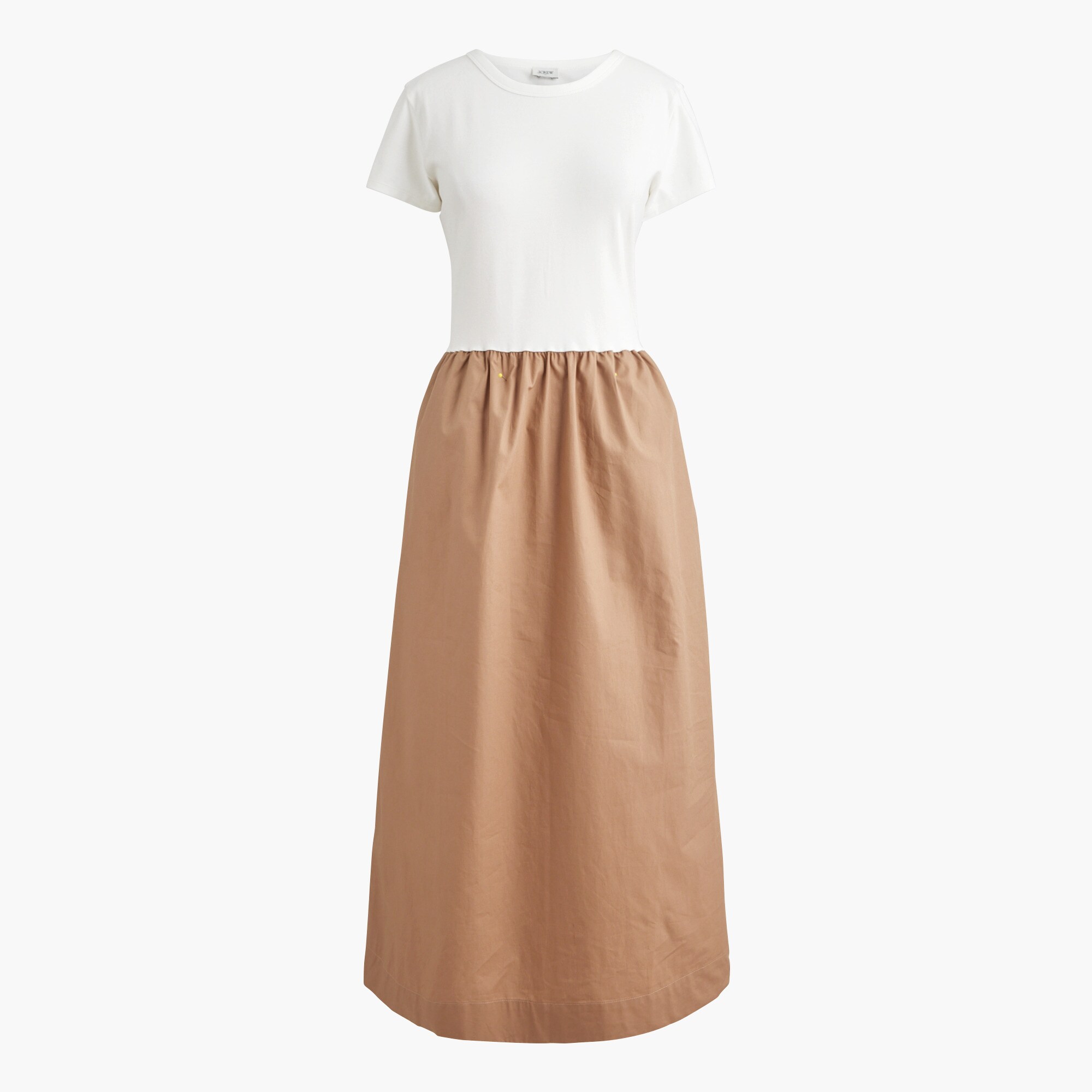 Mixed-media colorblock dress