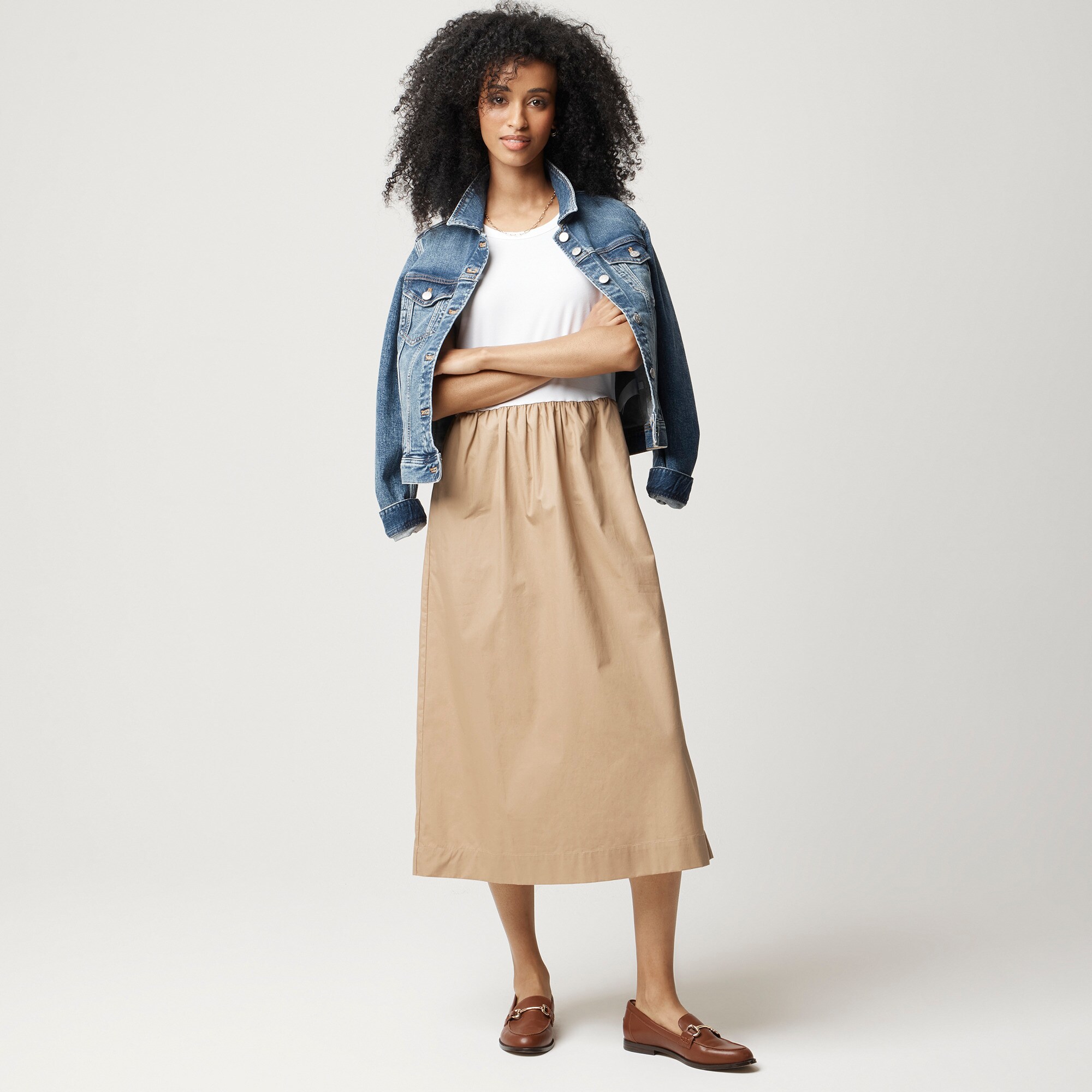 Mixed-media colorblock dress
