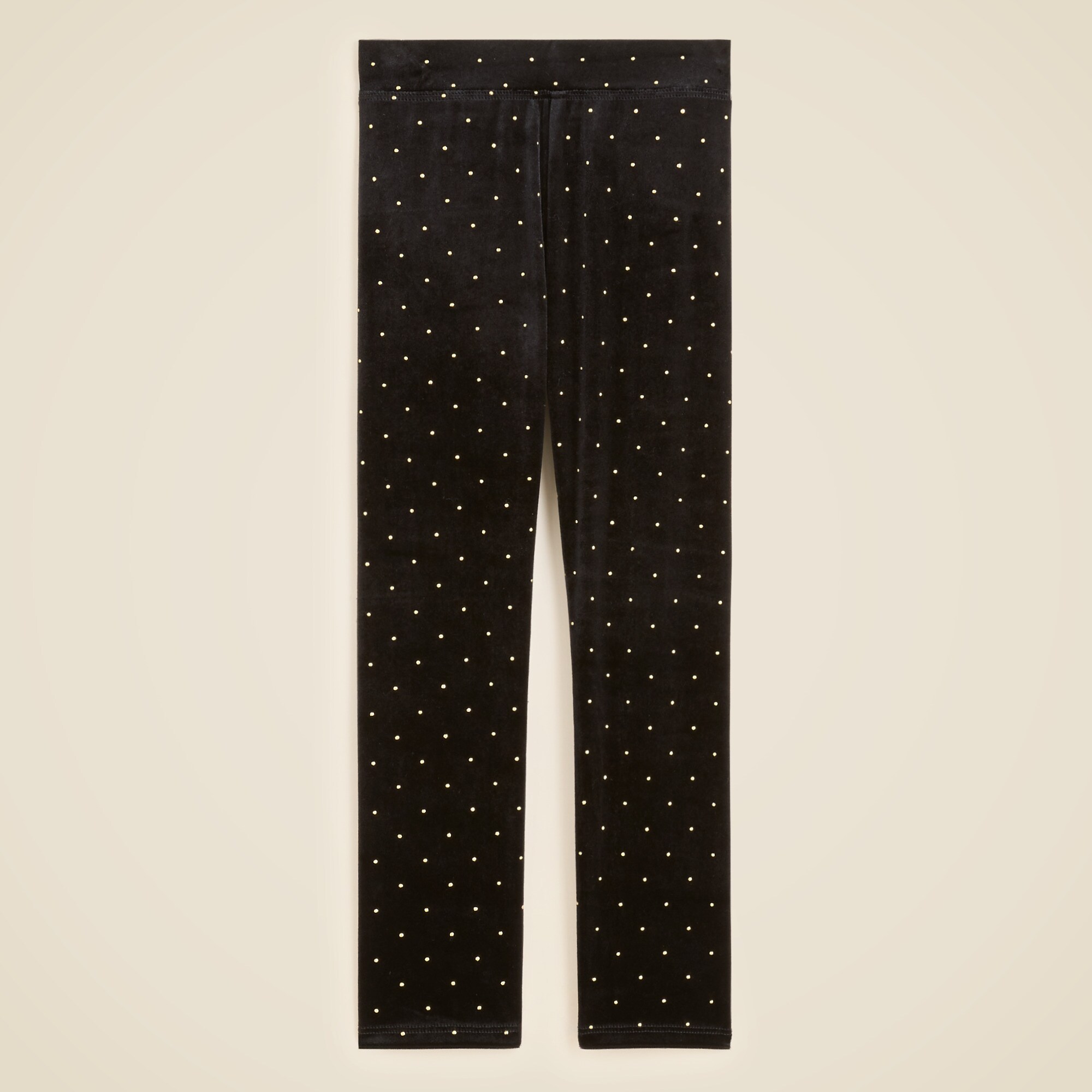 Girls' studded velvet leggings
