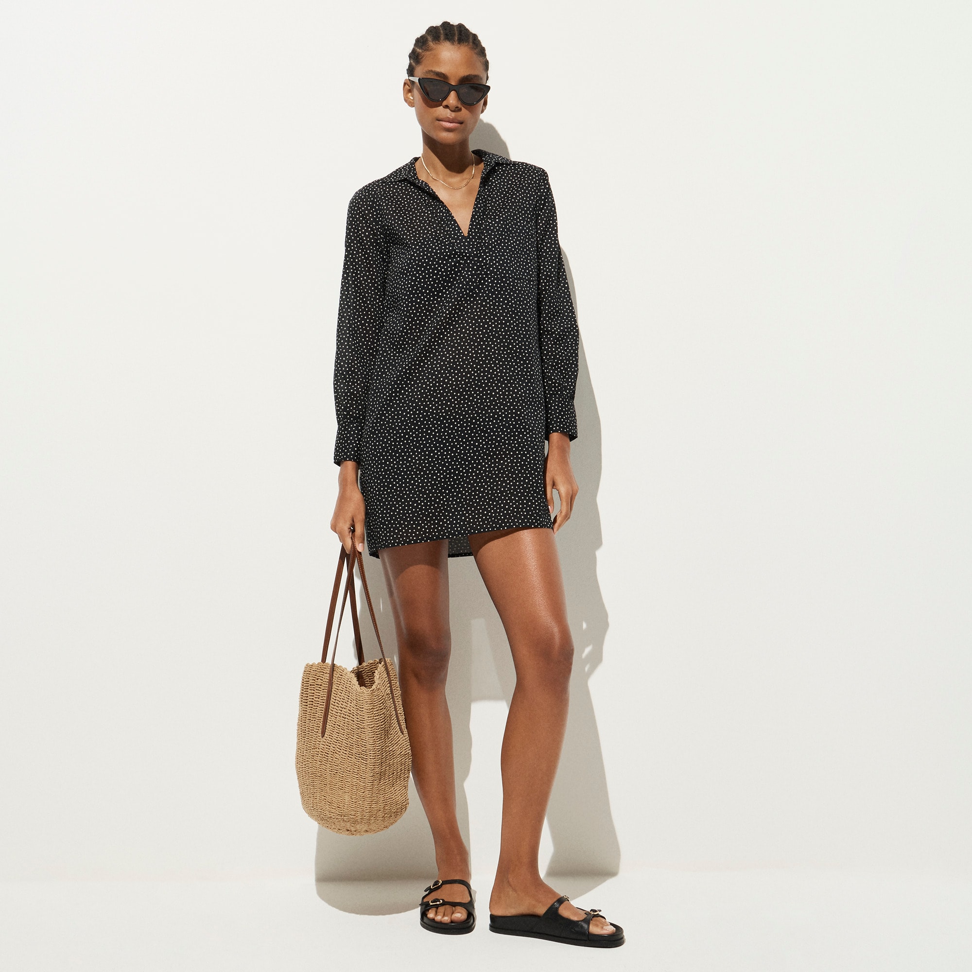 Relaxed-fit Shirt-dress In Cotton Voile For Women | J.Crew