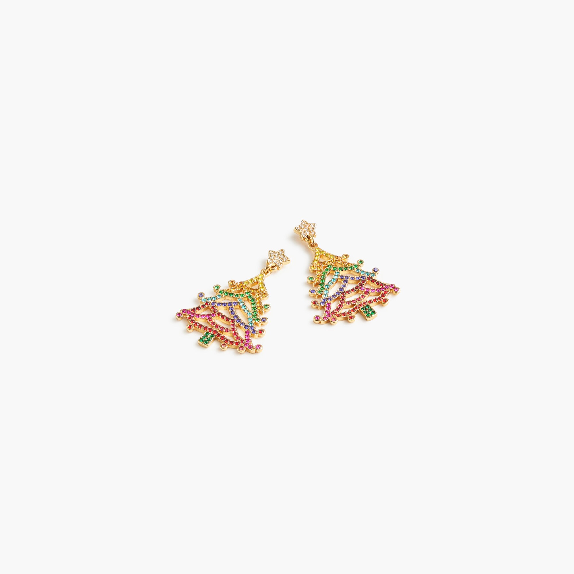  Holiday tree statement earrings