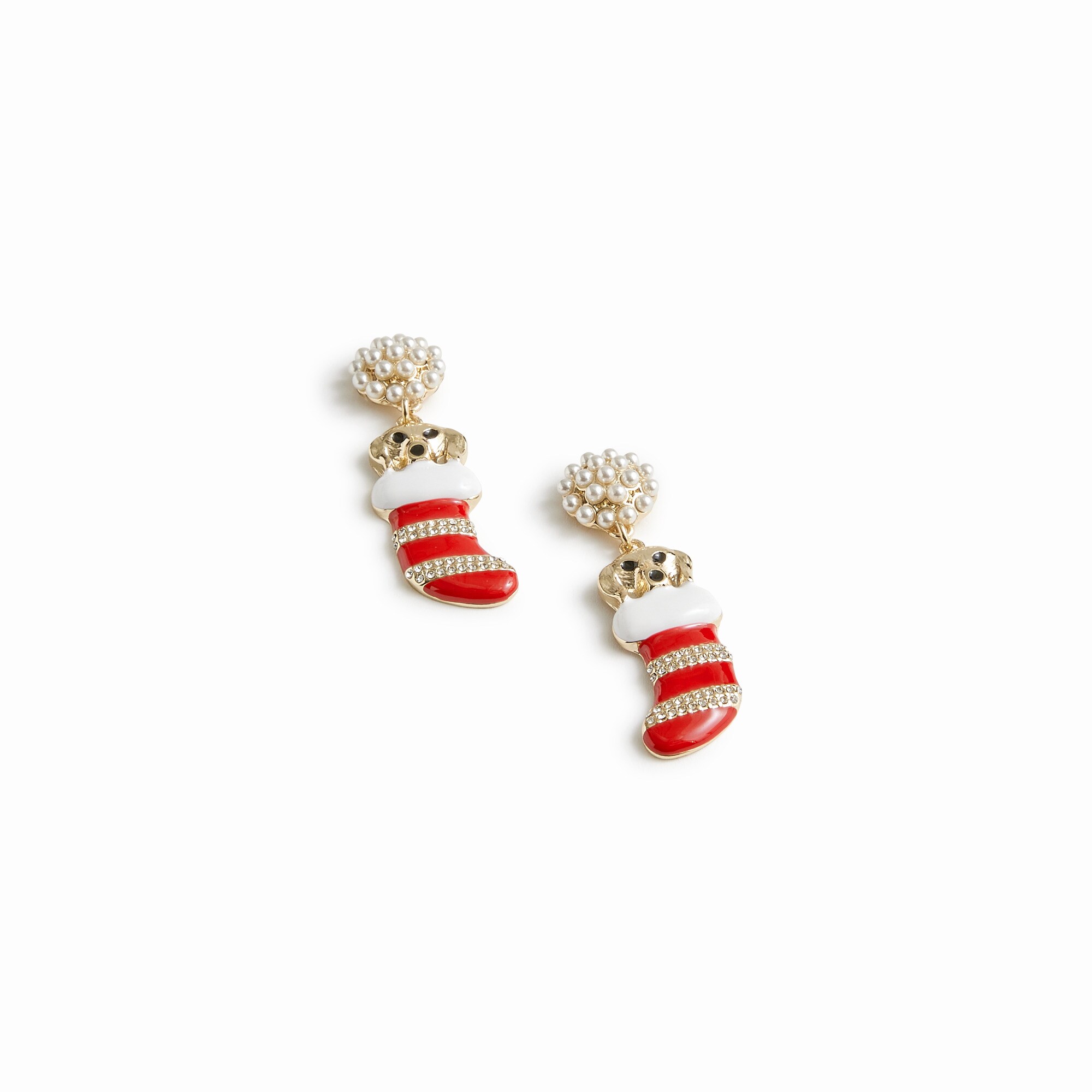  Dogs in stockings statement earrings