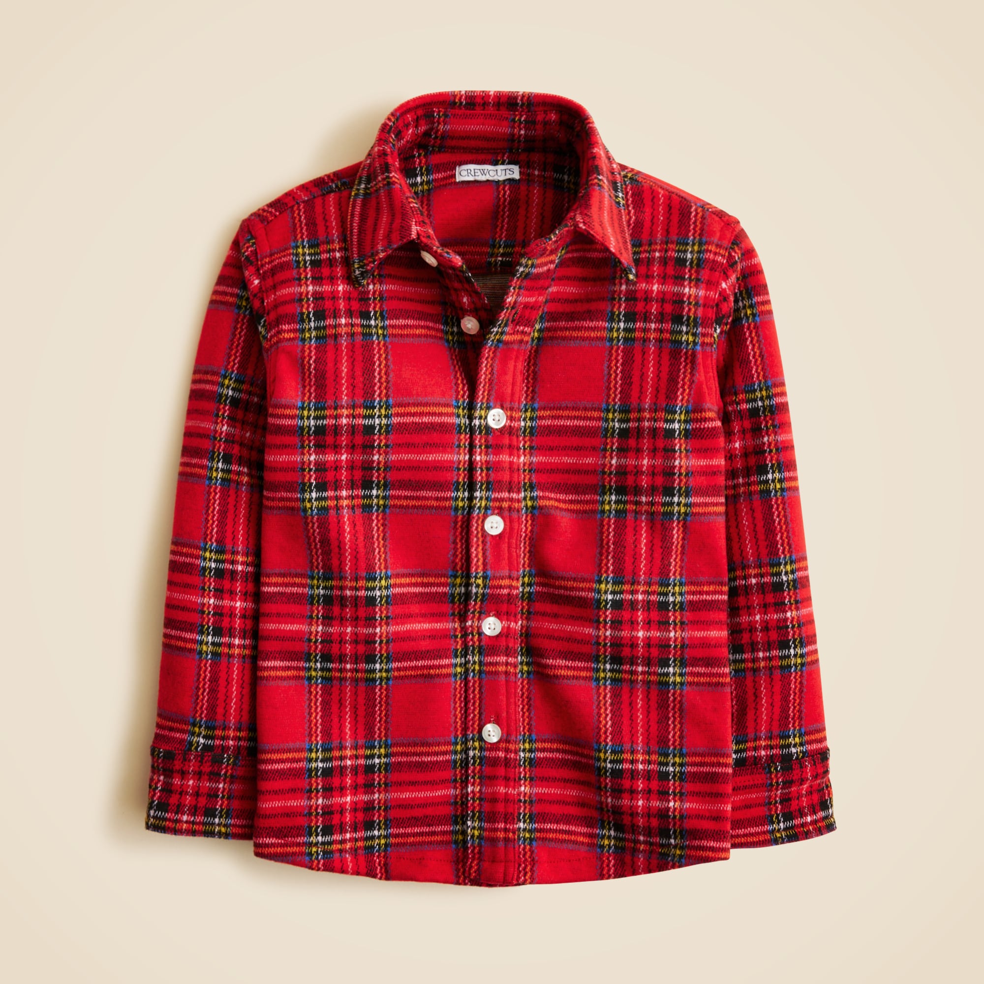 Kids' heavyweight Seaboard soft-knit shirt in Good Tidings plaid