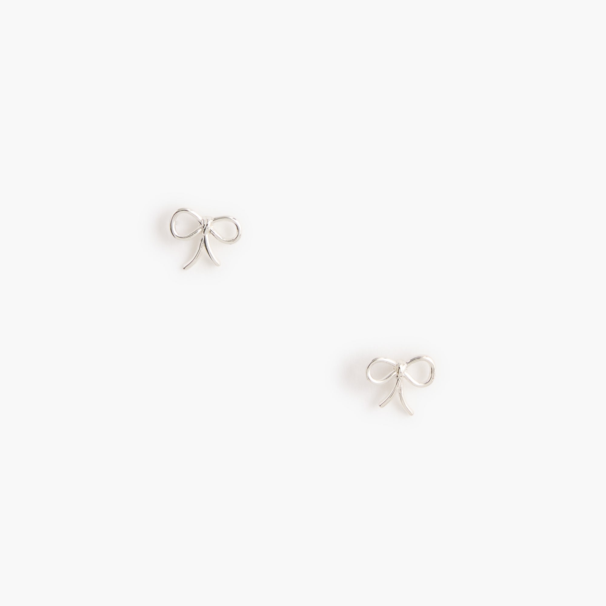 Metal bow stud earrings