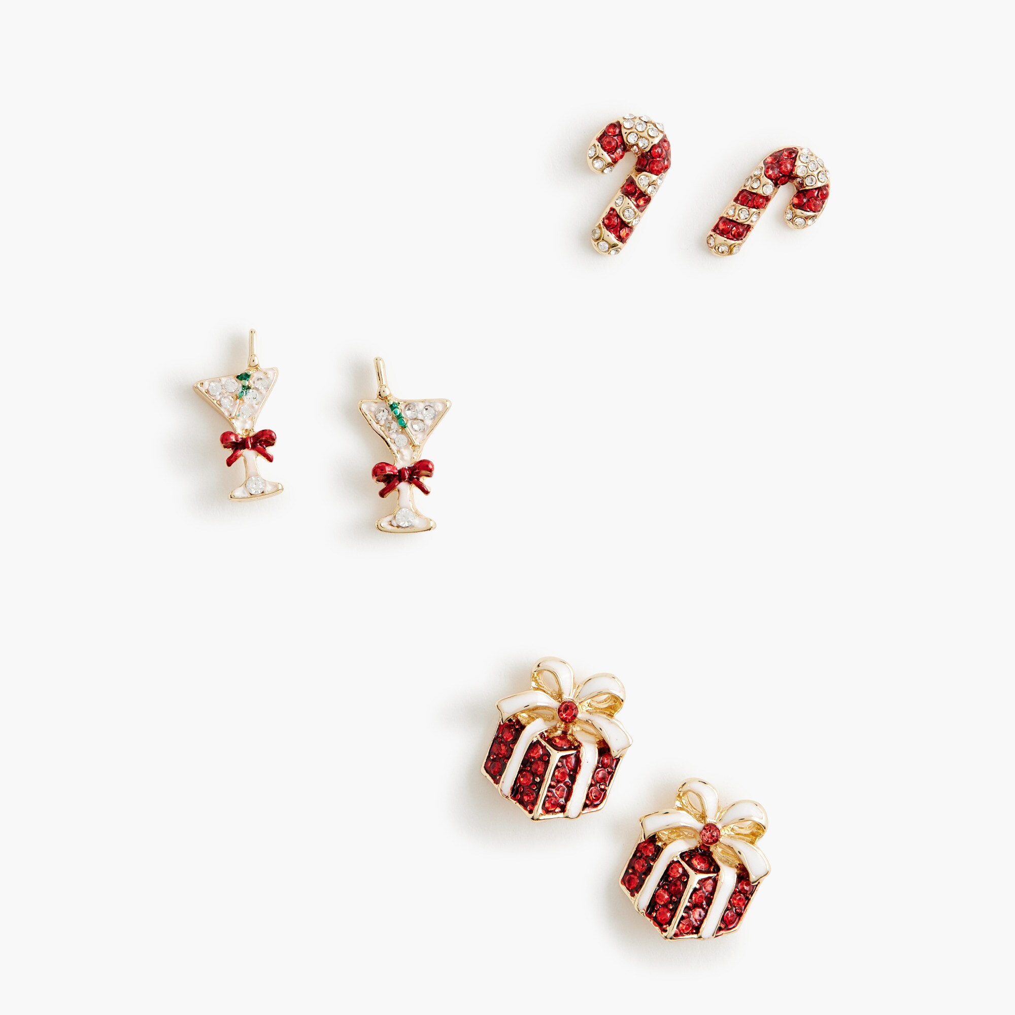 festive stud earrings pack-of-three for women
