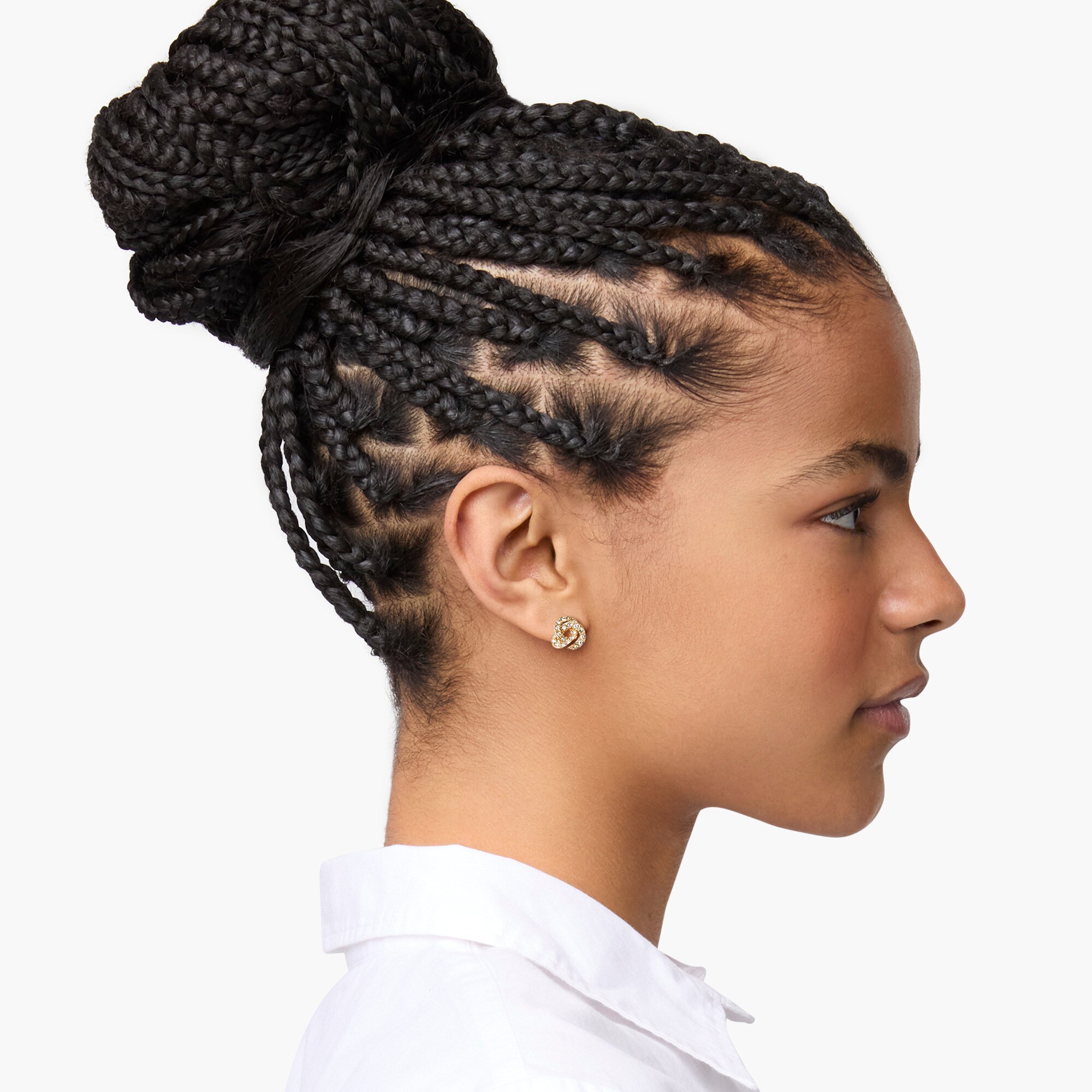 Pavé knot stud earrings