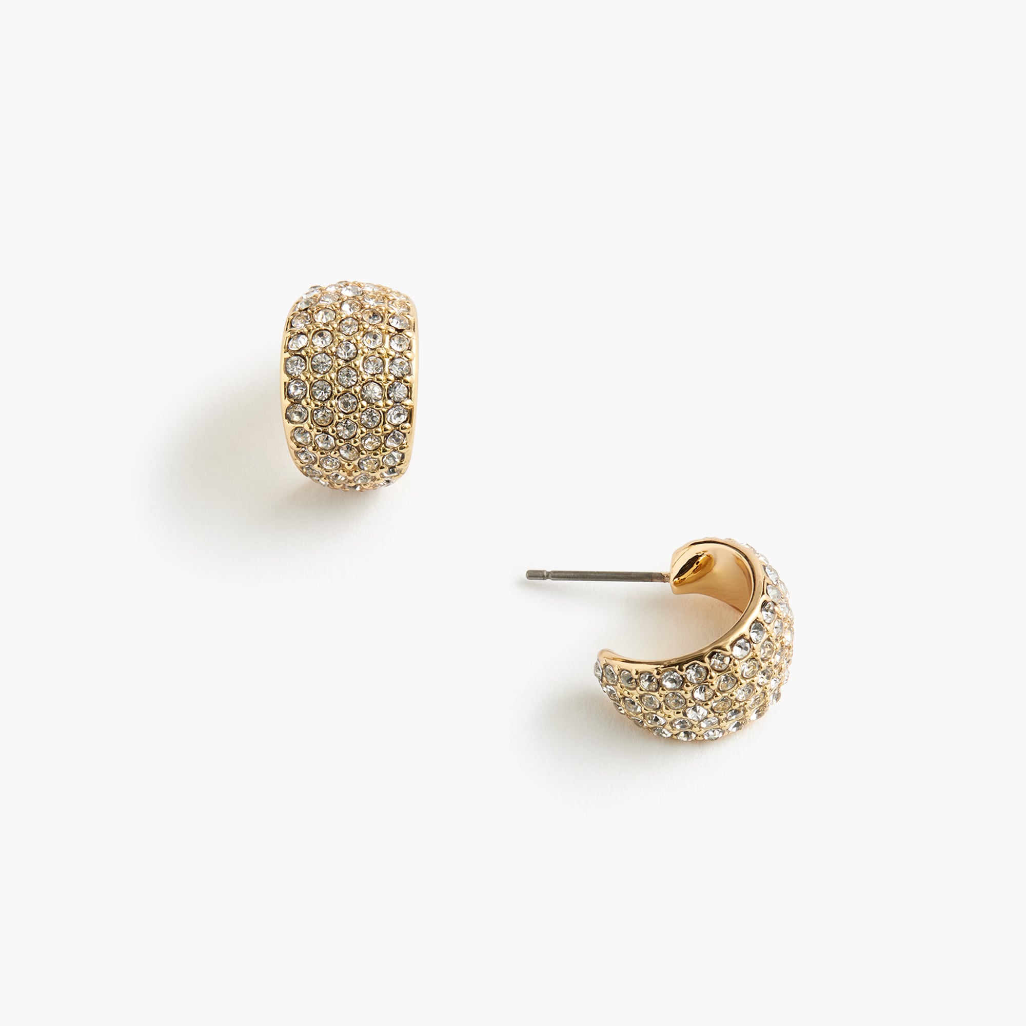  Pav&eacute; hoop earrings