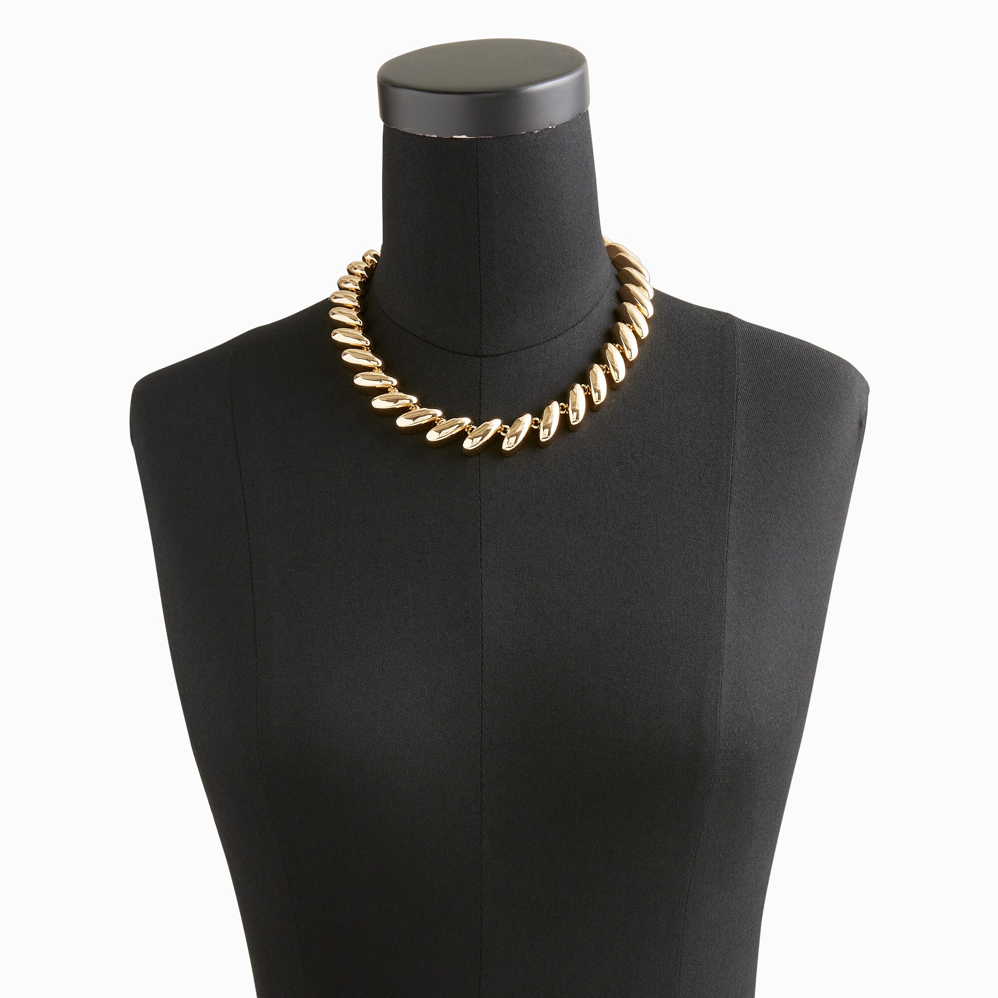 Spiral chain statement necklace