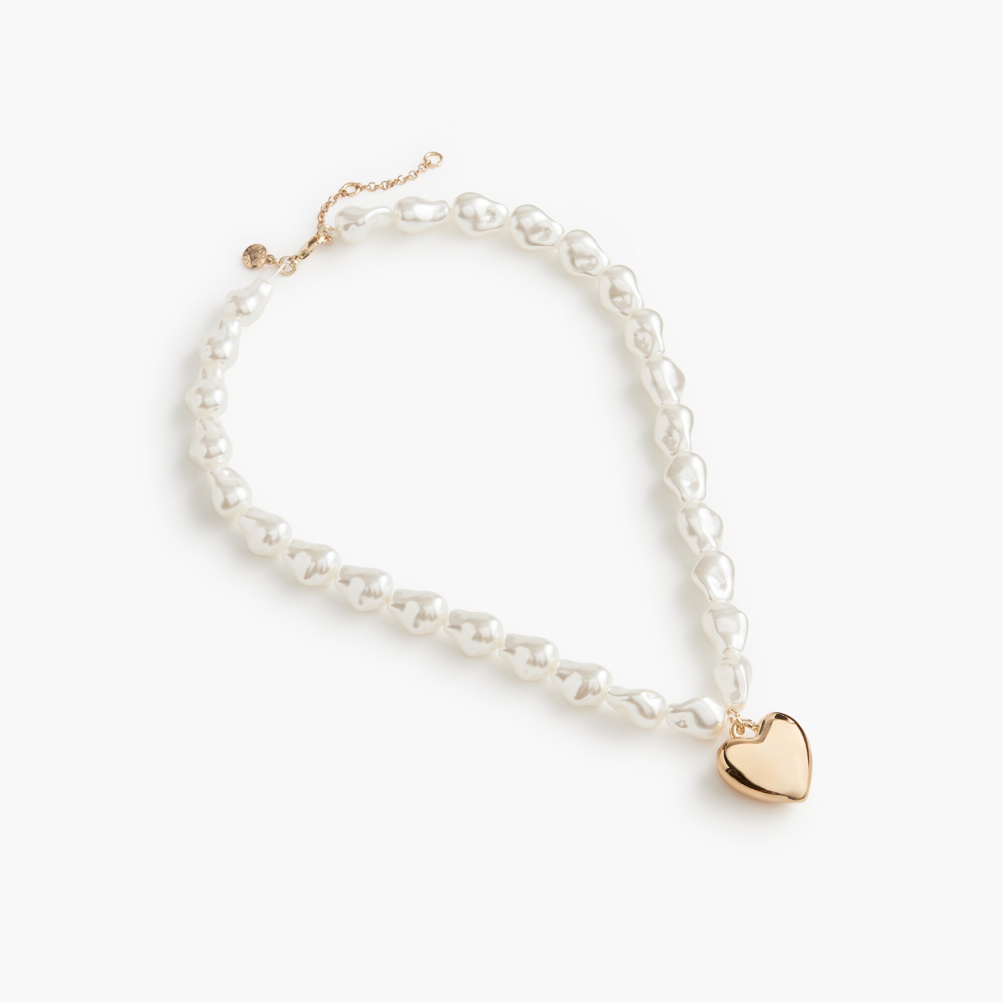 Pearl heart pendant necklace