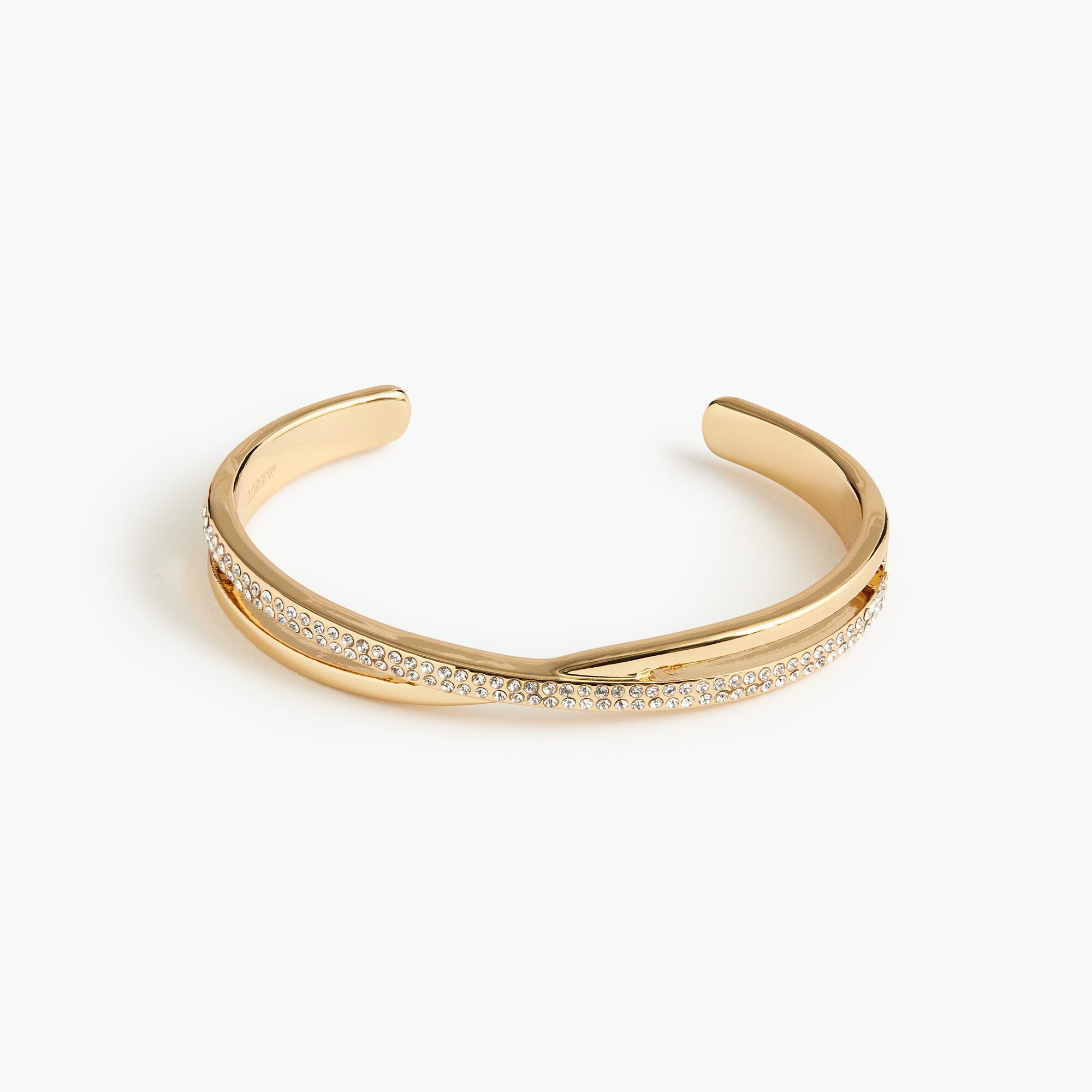 pav&eacute; double loop bracelet for women