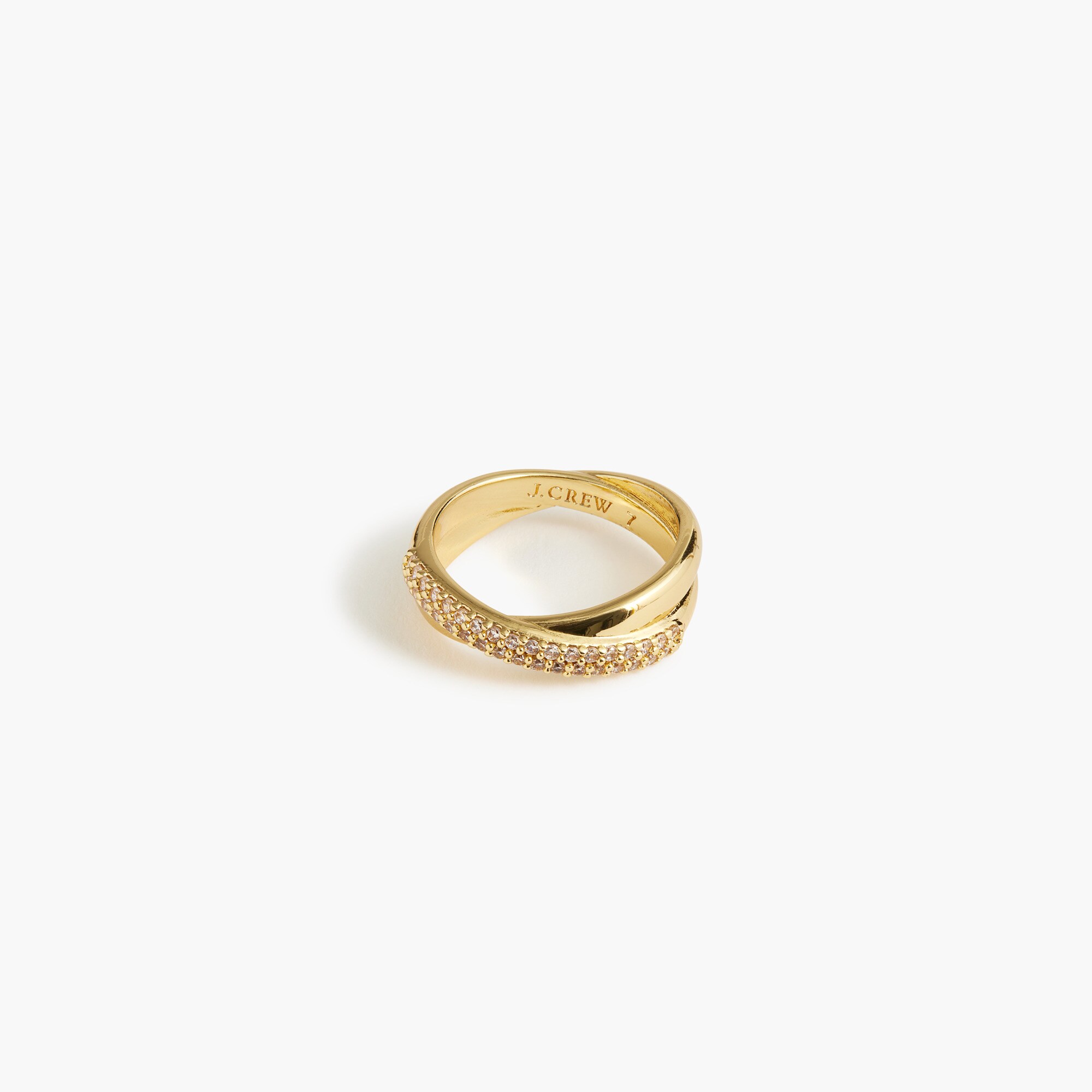  Pav&eacute; layered ring