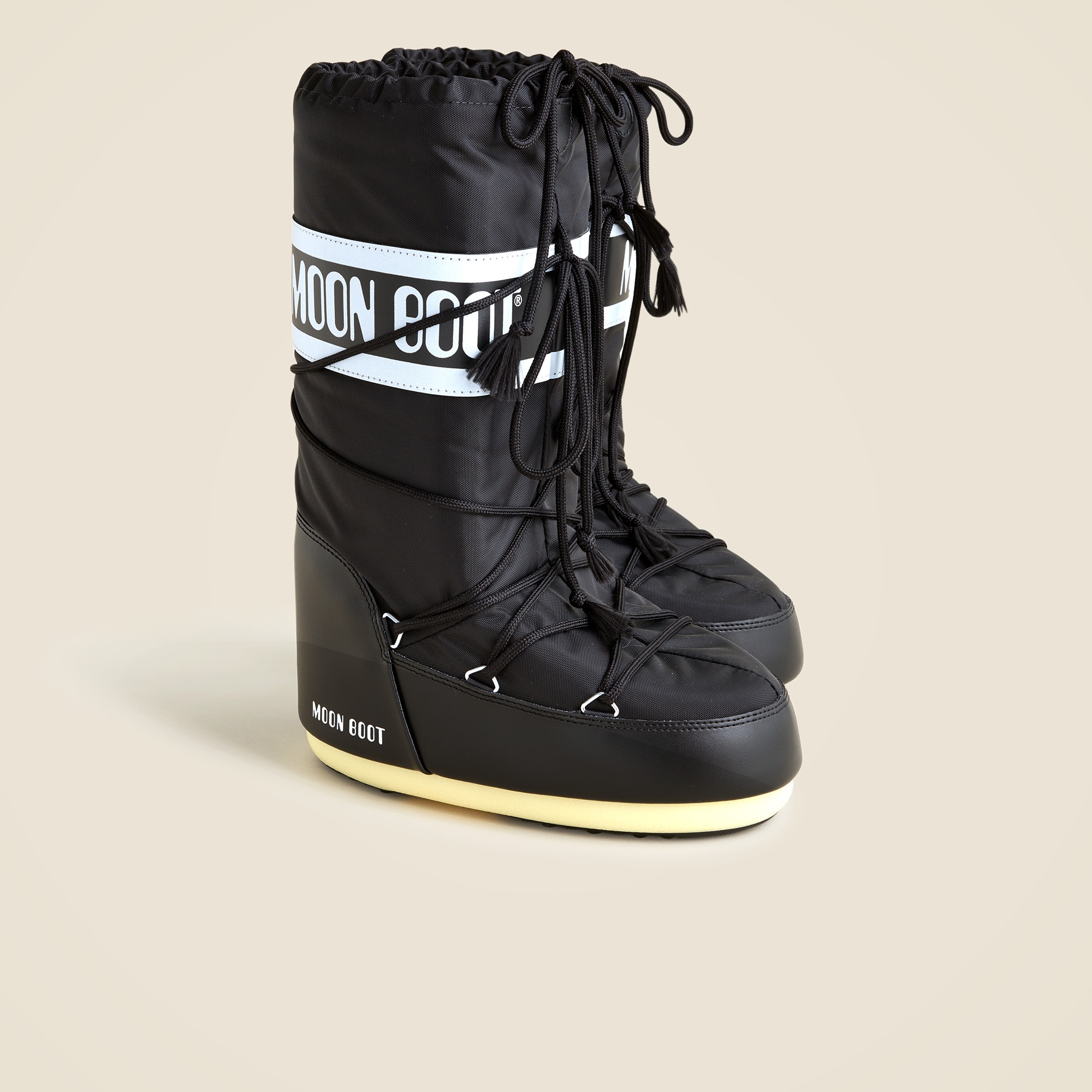 新品MOONBOOT ICON BLACK NYLON BOOTS ムーンブーツ Moon Boot® Women's Icon Black Nylon Boots For Women | J.Crew