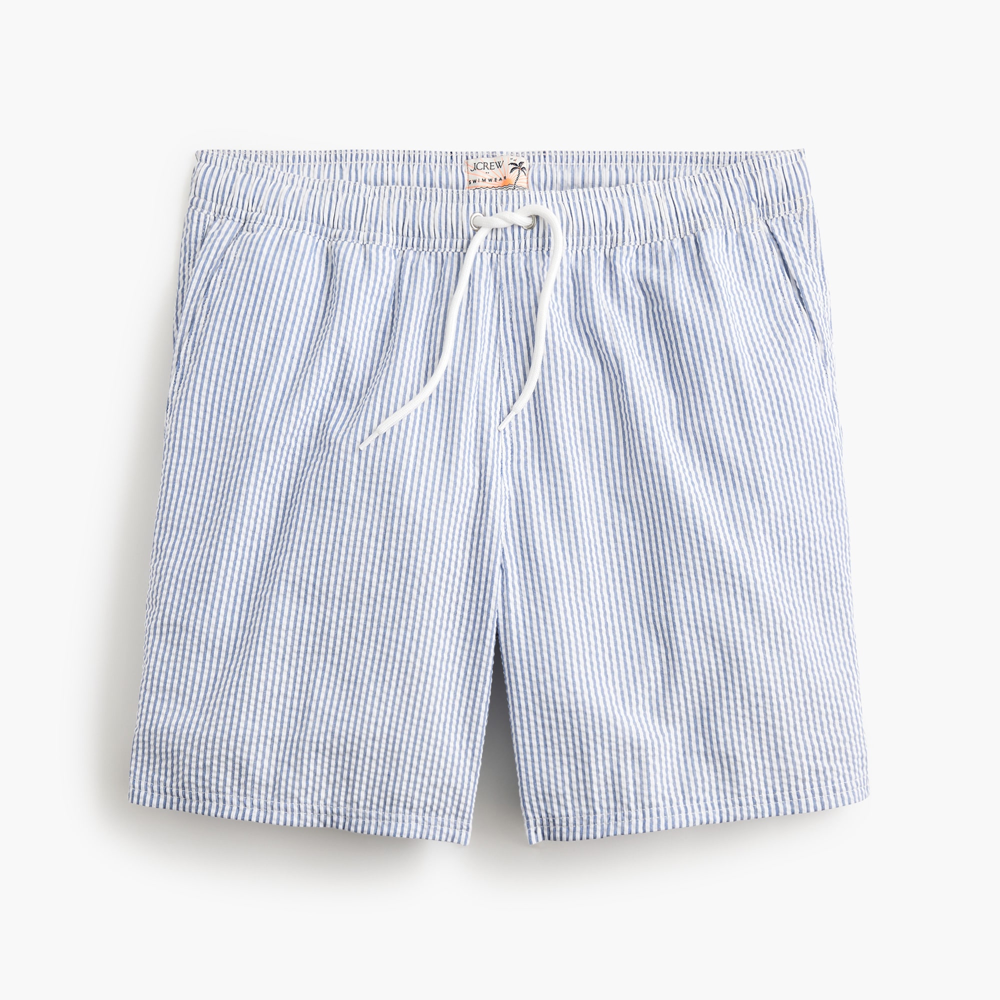 mens 7" seersucker flex swim trunk