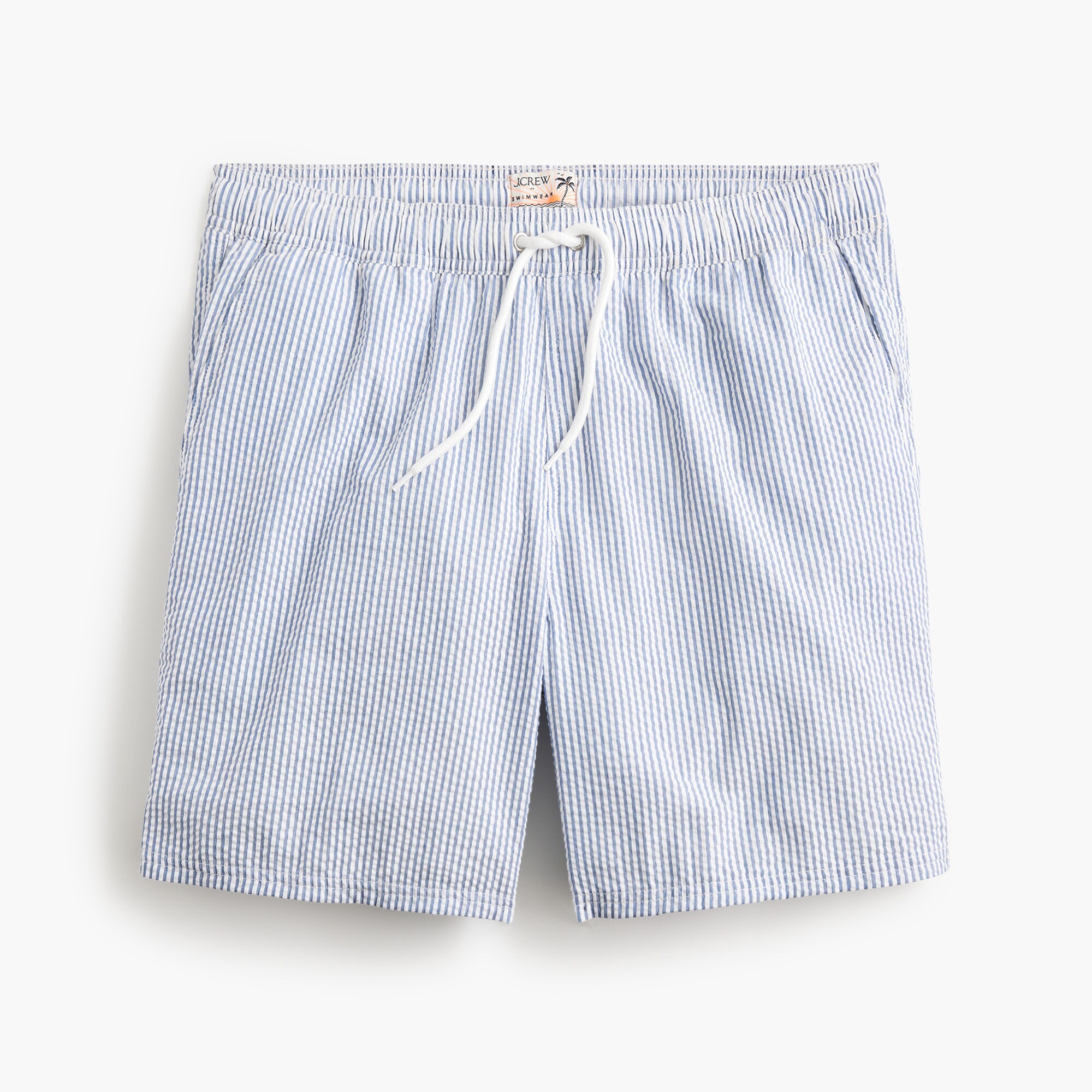 mens 7" seersucker flex swim trunk