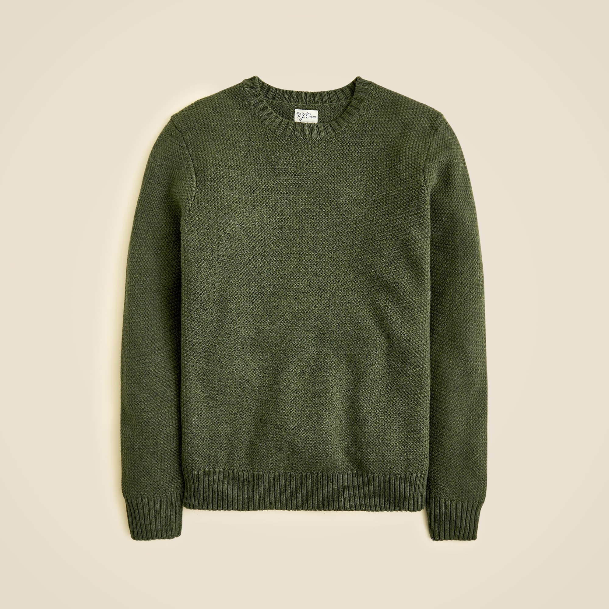  Basket-stitch cotton crewneck sweater