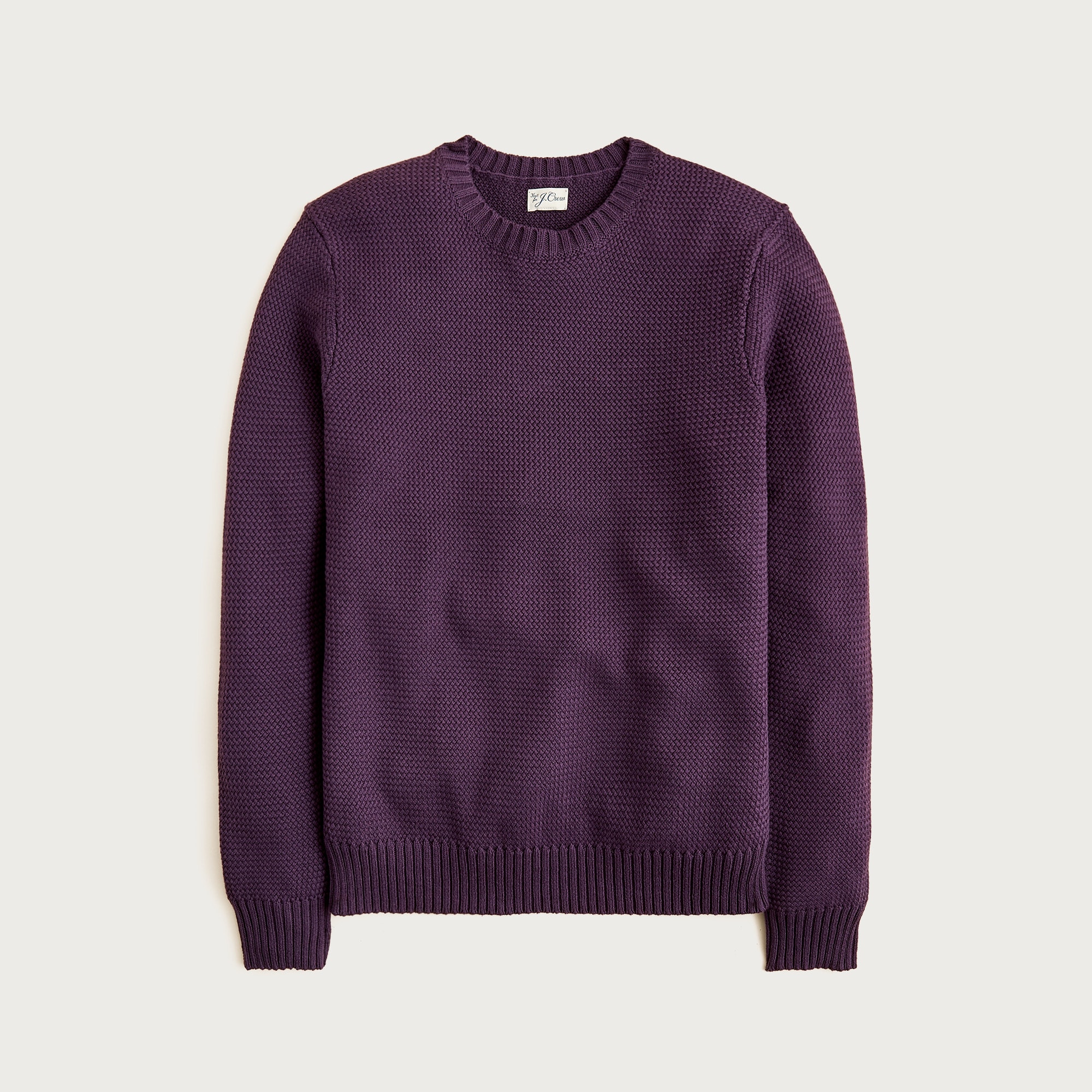 mens Basket-stitch cotton crewneck sweater