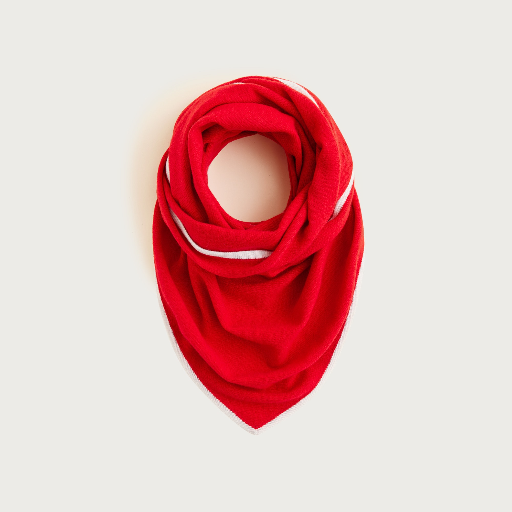 Tipped wool-cashmere blend bandana