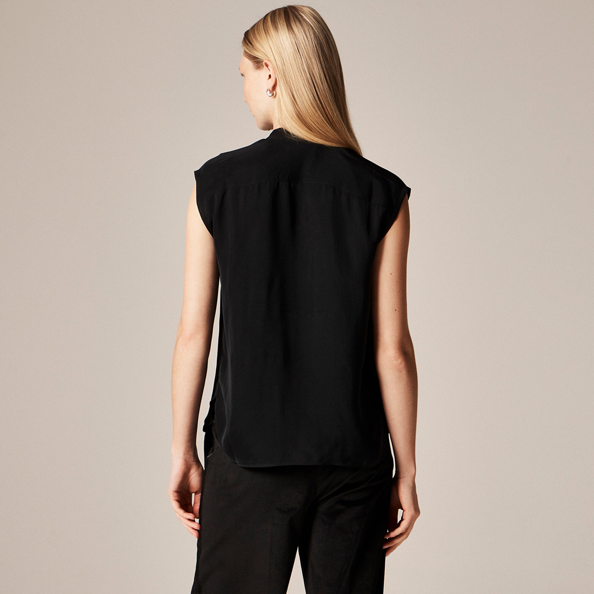 Jules sleeveless tuxedo top
