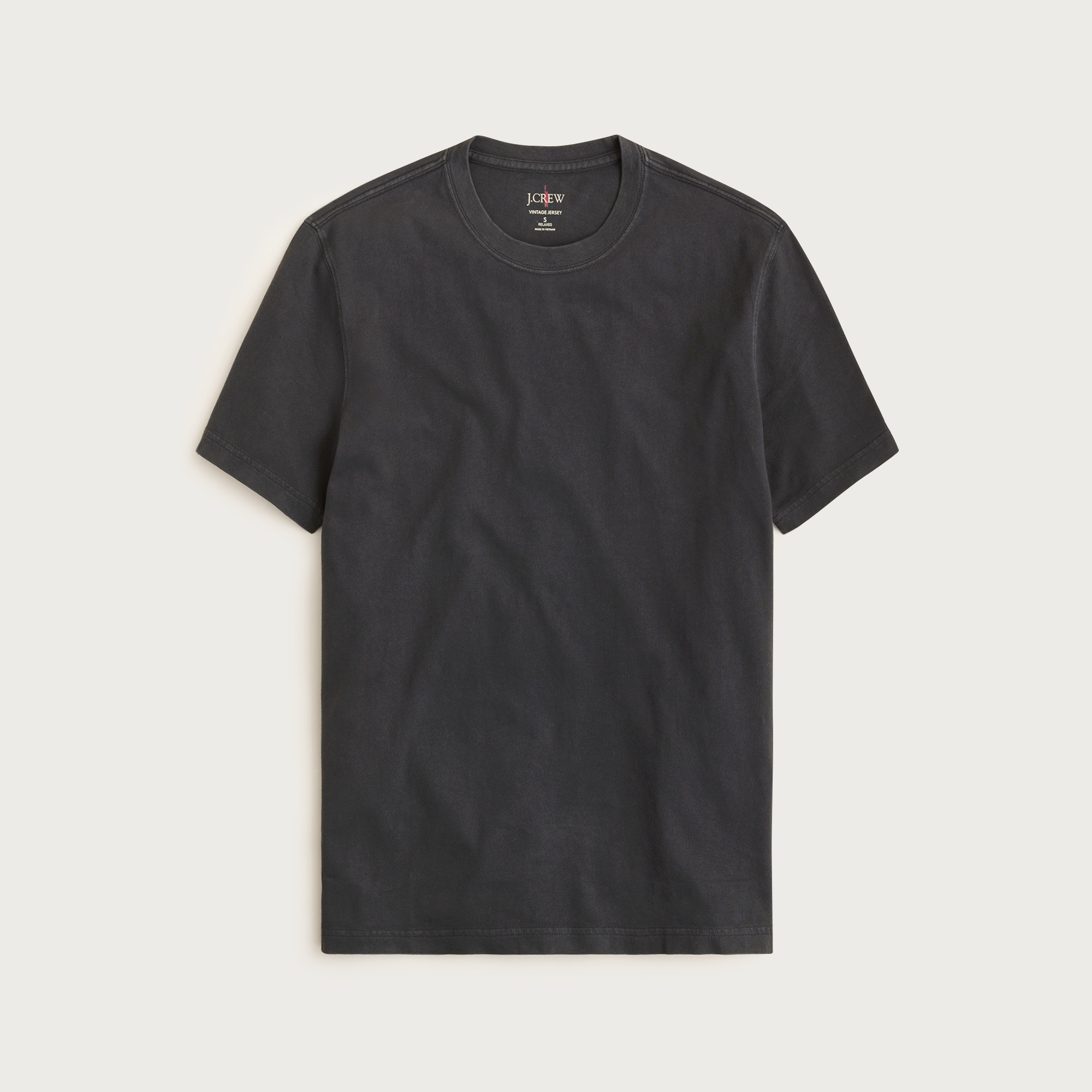 Vintage-wash cotton short-sleeve T-shirt