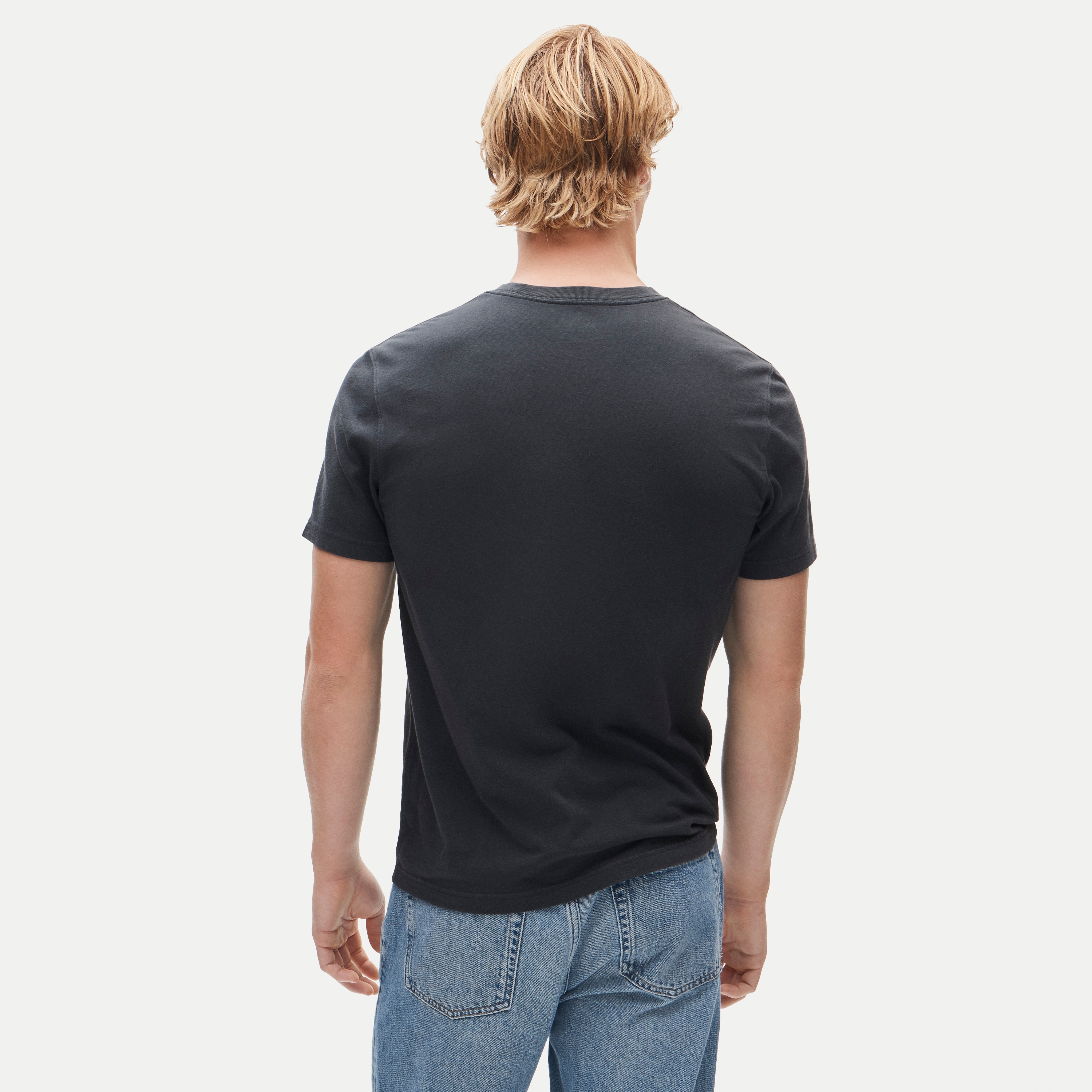 Vintage-wash cotton short-sleeve T-shirt